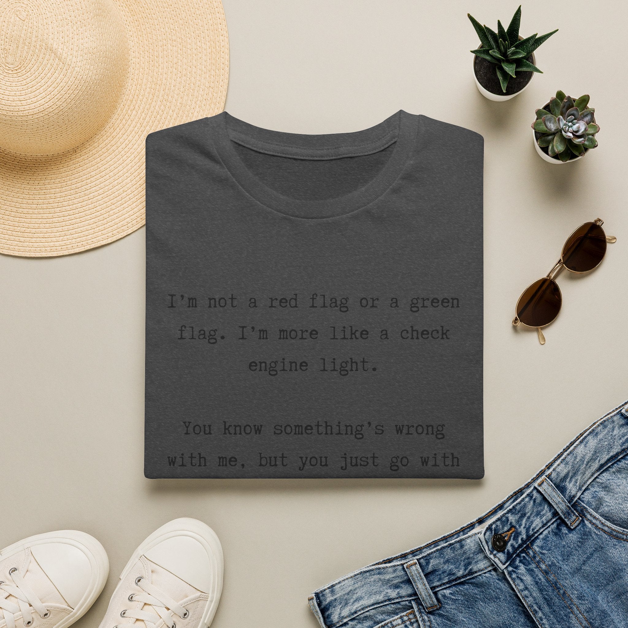 Men and Women Soft Relaxed T Shirts - Green light