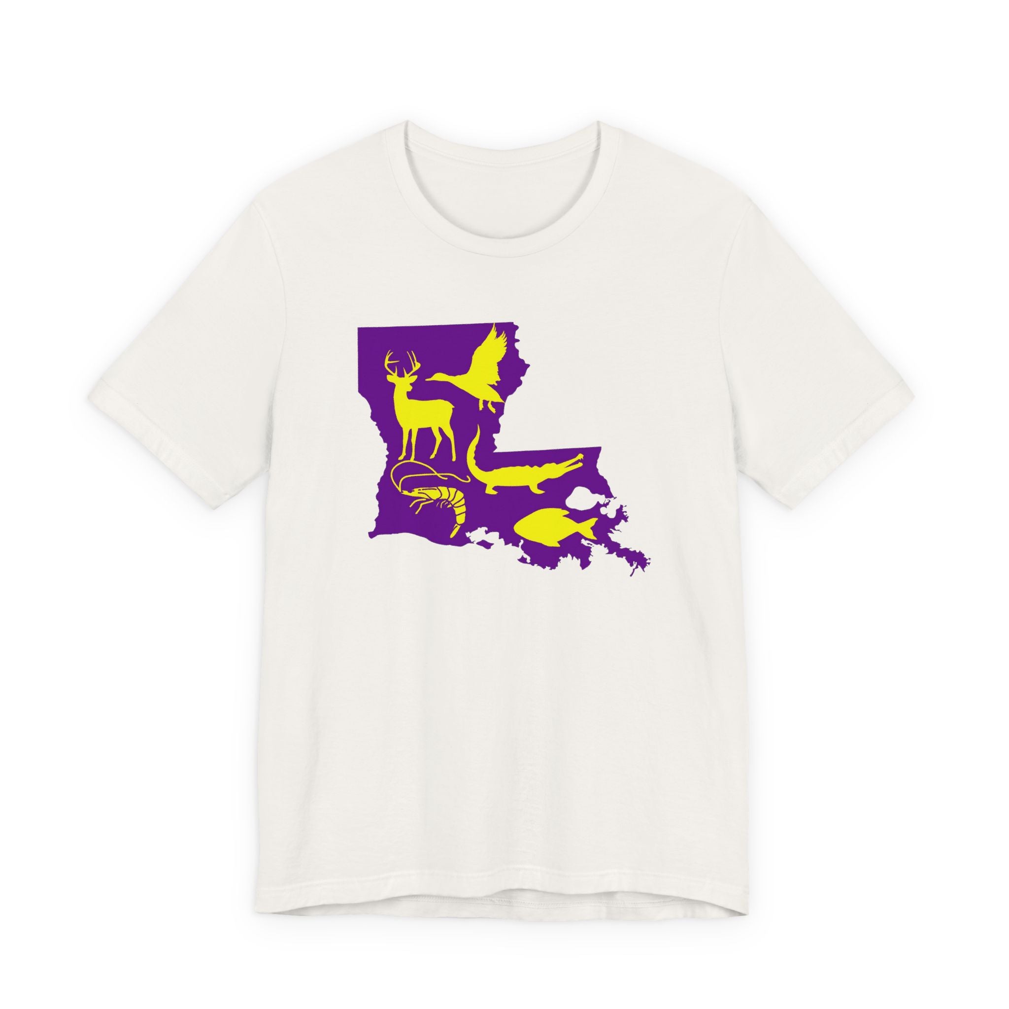 Mens Ultra Soft Jersey Short Sleeve Tee - Hunting Louisiana