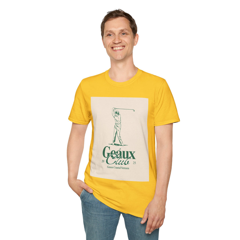 Soft Tee - Men & Women "Geaux" "Golf" Beige