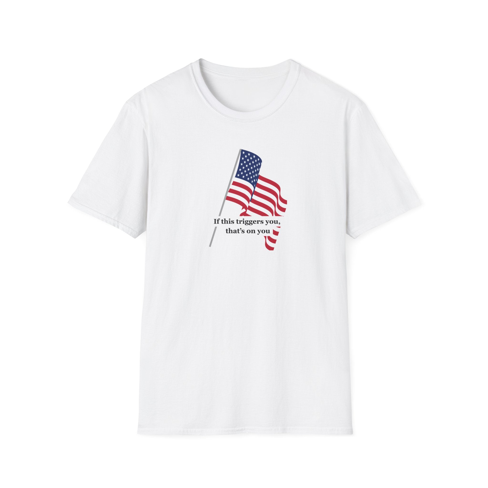 Relaxed Mens Soft Tee - Trigger by the flag