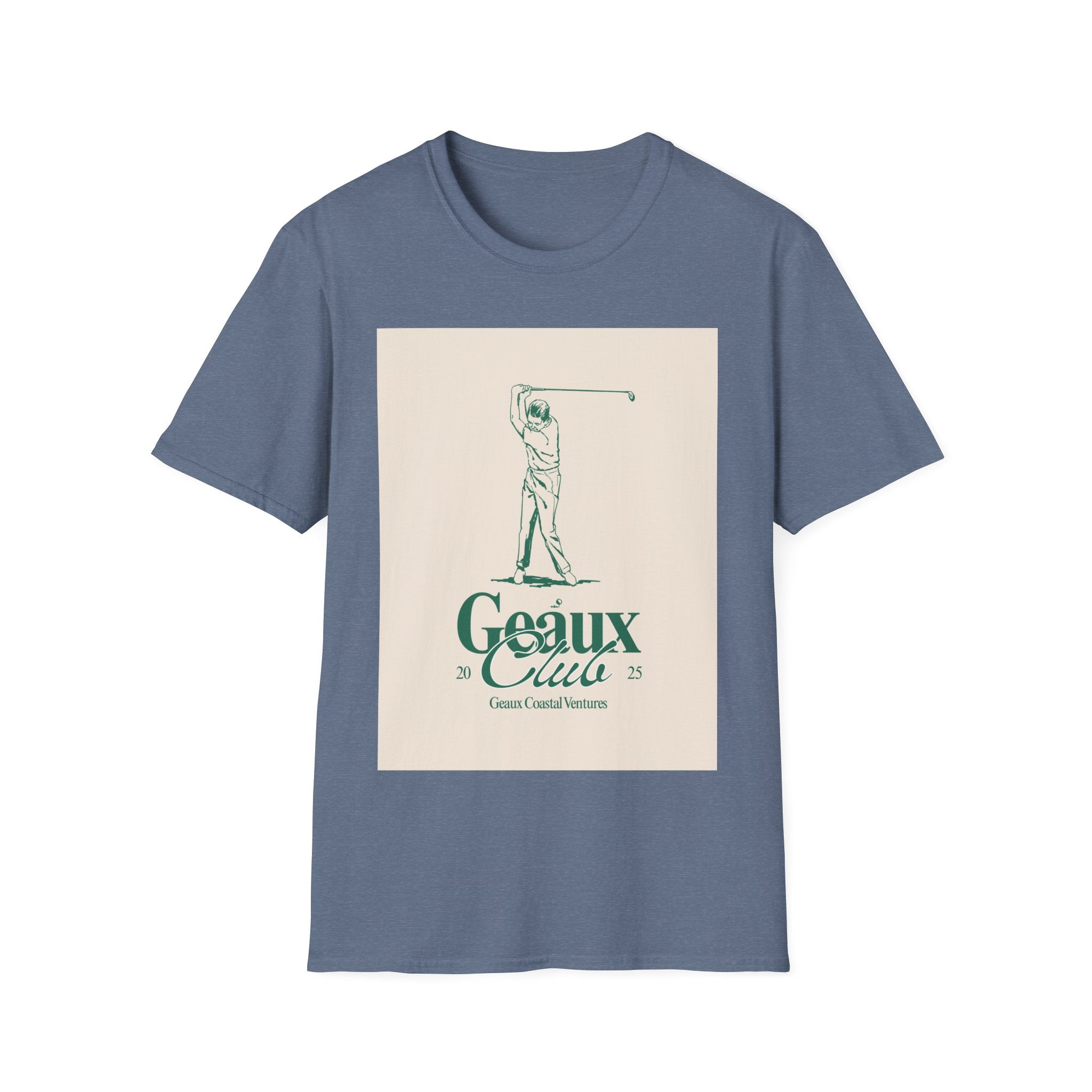Soft Tee - Men & Women "Geaux" "Golf" Beige