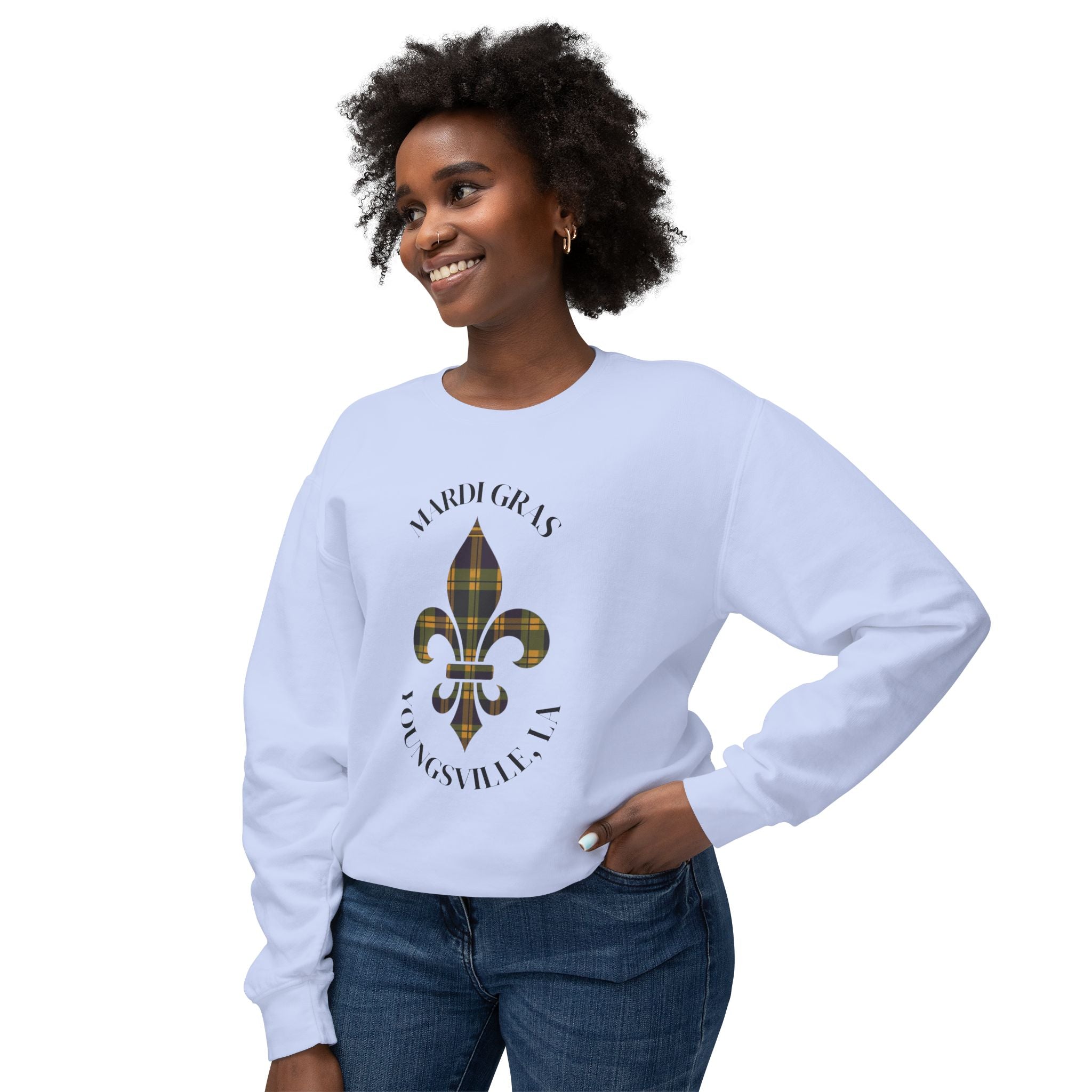 Lightweight Soft Long Sleeve - Mardi Gras Plaid Men & Women
