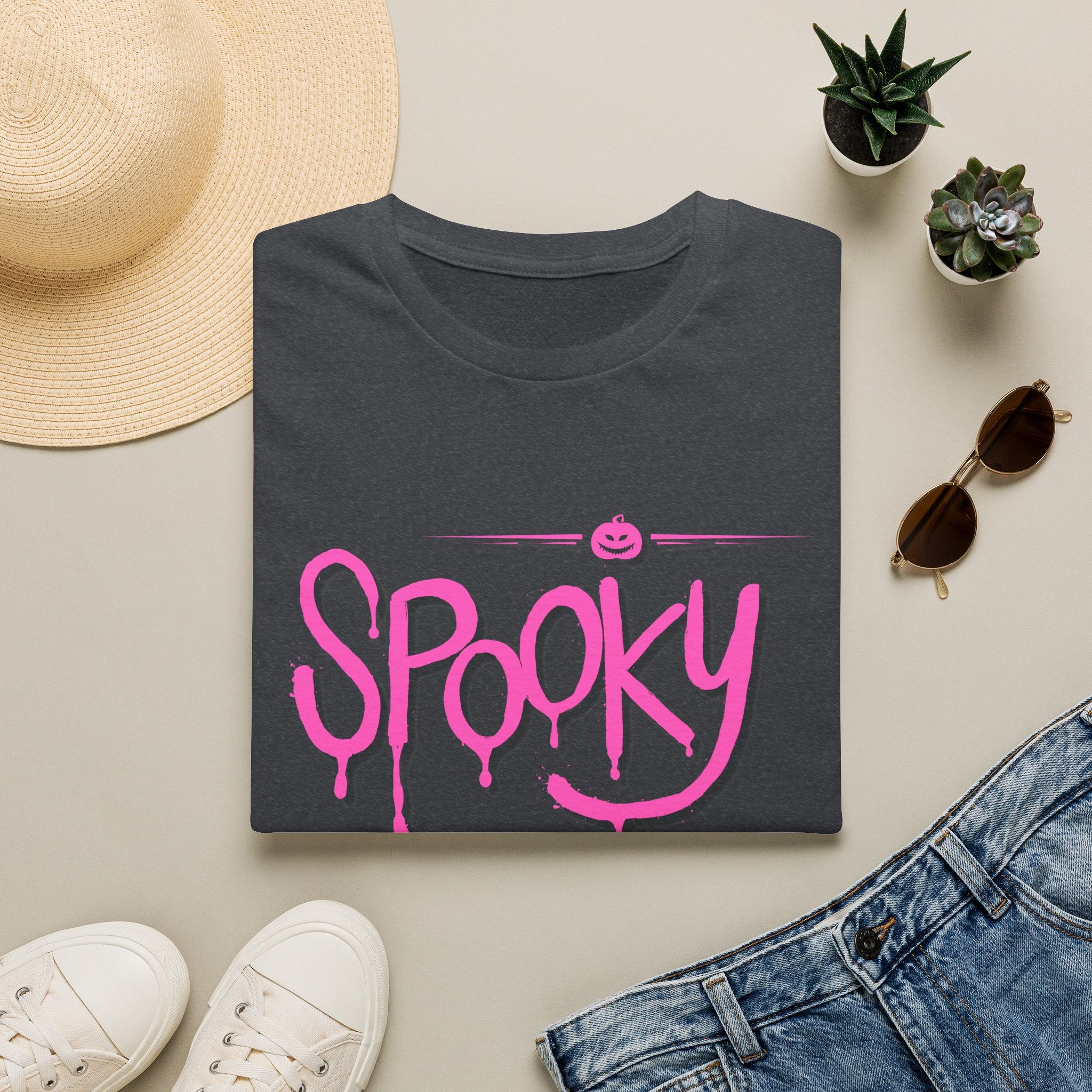 Womens Soft Tee Relaxed - Spooky Halloween Cute Tee