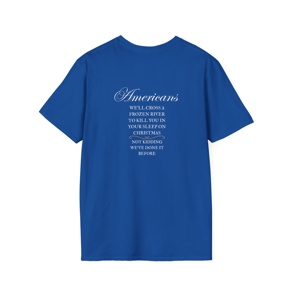 Men and Women - Soft Relaxed Tee - Americans crossing the river on Christmas - American revolution - funny