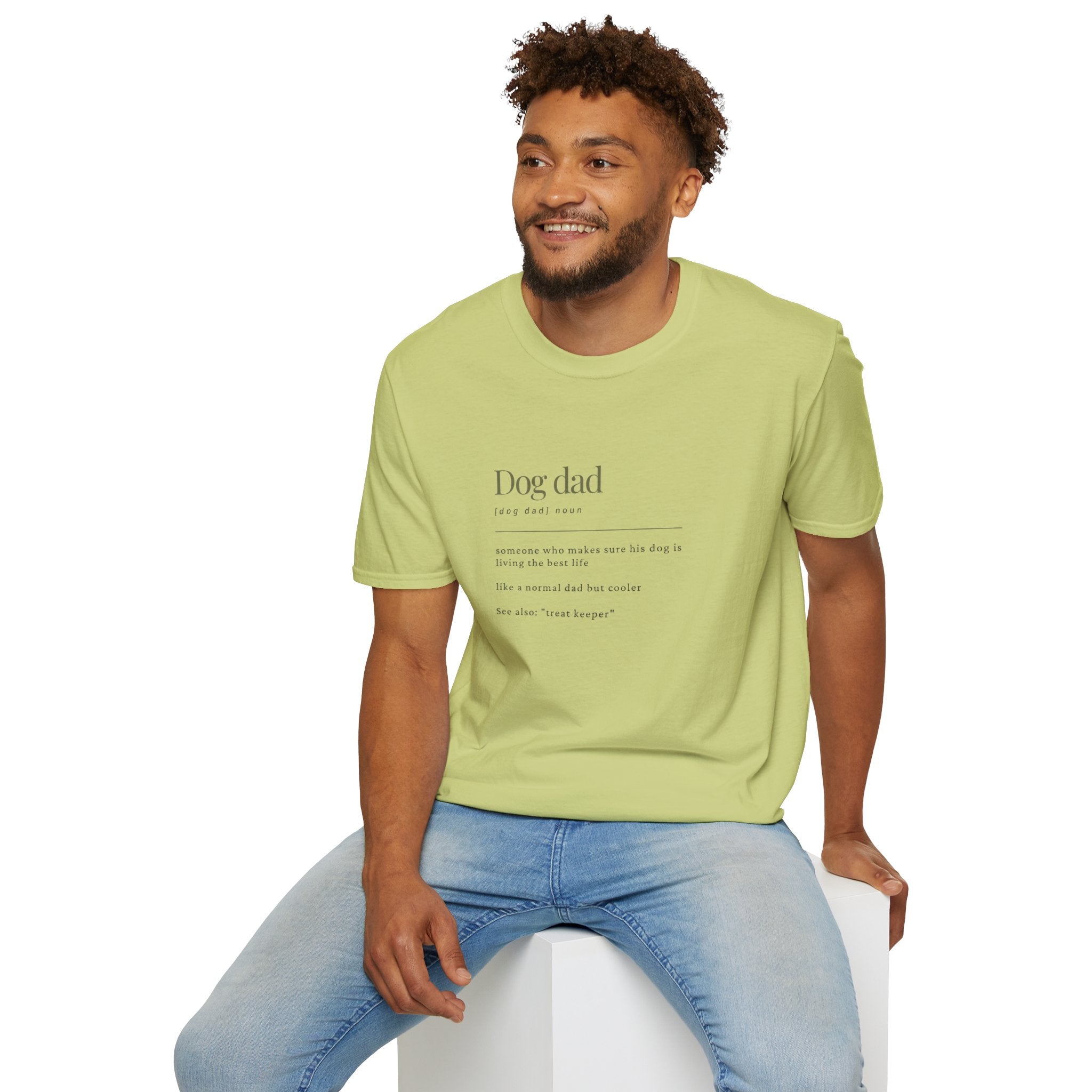 Soft Mens Tee- Dog Dad (Regular  relaxed Fit)