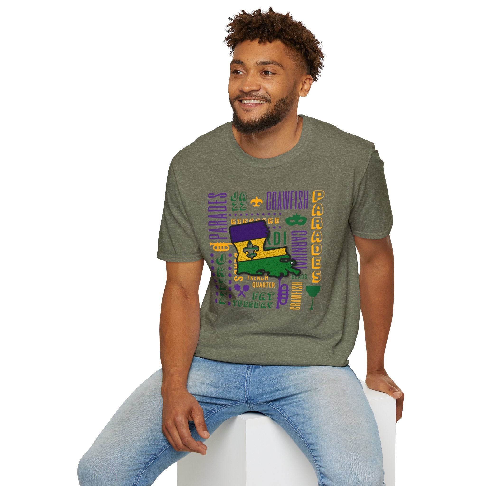 Relaxed Soft T Shirt - Men and Women - louisiana