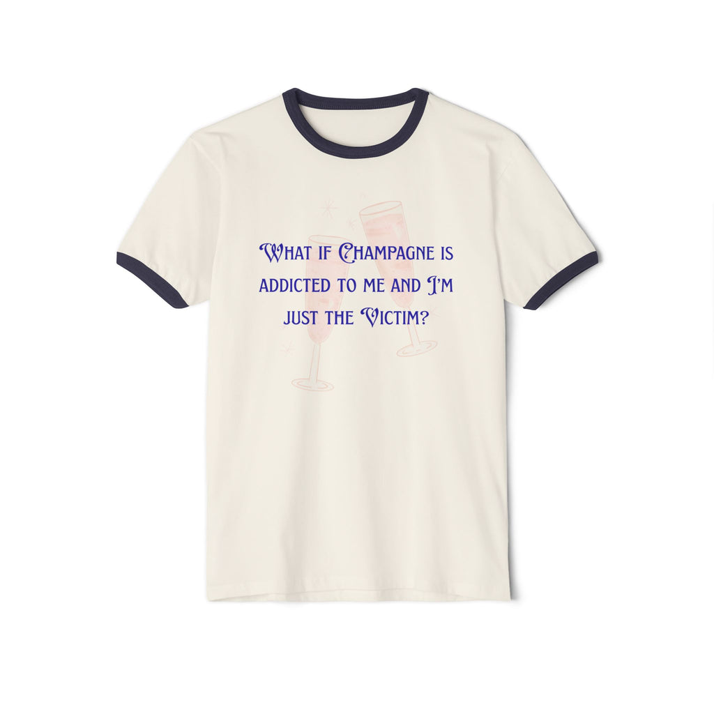 Woman's Regular T Shirt - Champagne is addicted
