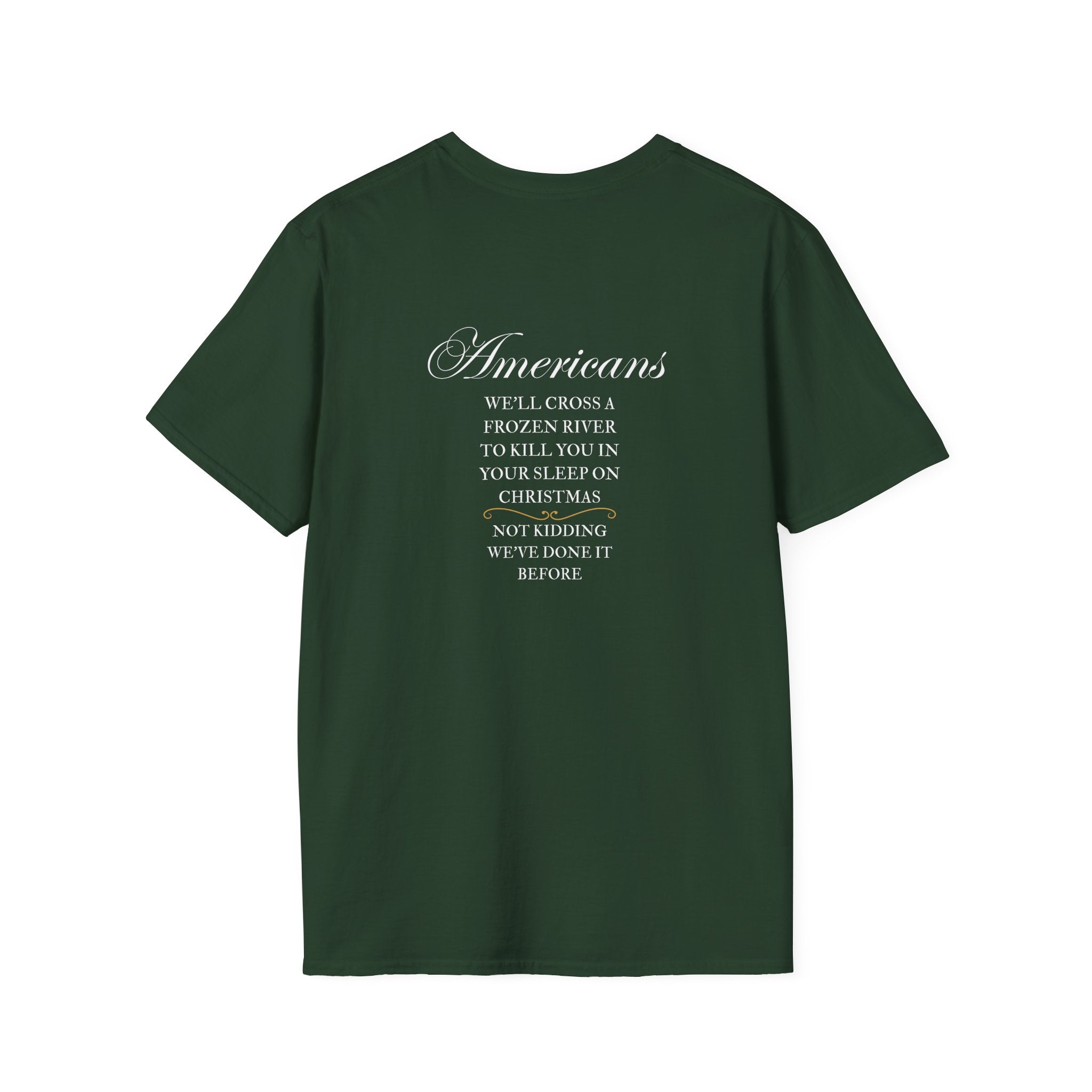 Men and Women - Soft Relaxed Tee - Americans crossing the river on Christmas - American revolution - funny