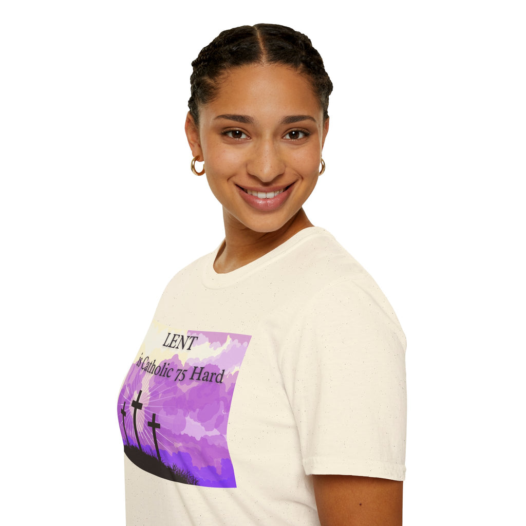 Relaxed Soft Tee Men & Women - Colorful Lent is Catholic 75 Hard