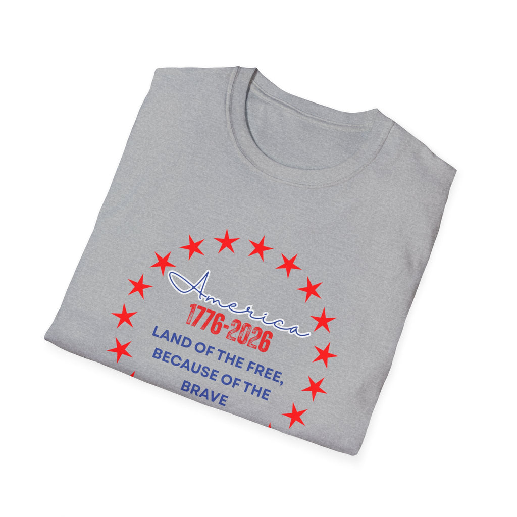 Relaxed Soft Tee- Men and Women - Home of the Free because of the brave