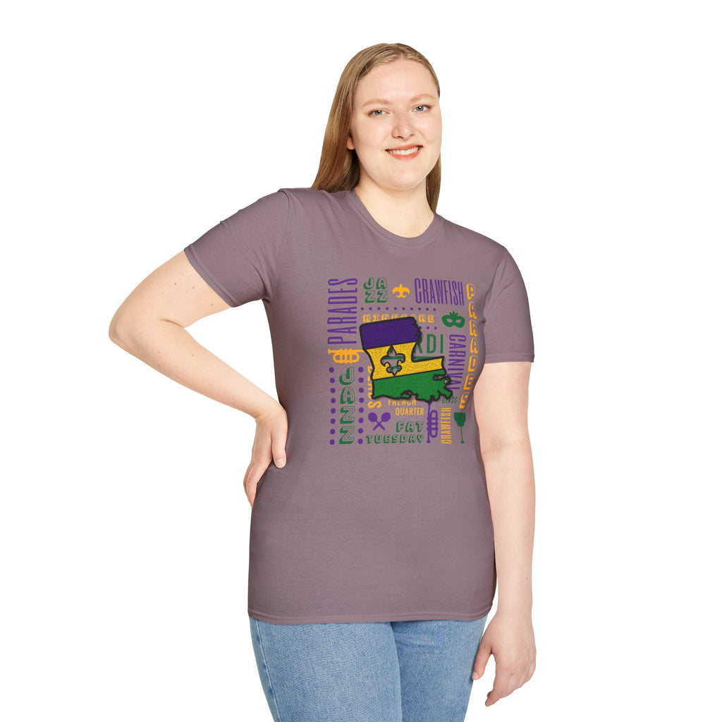 Relaxed Soft T Shirt - Men and Women - louisiana