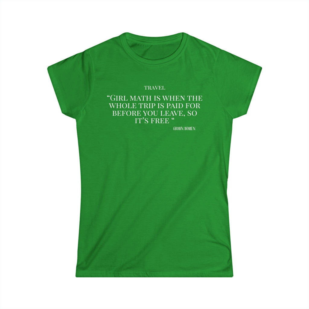 Women's Softstyle Fitted T Shirt - Travel Math