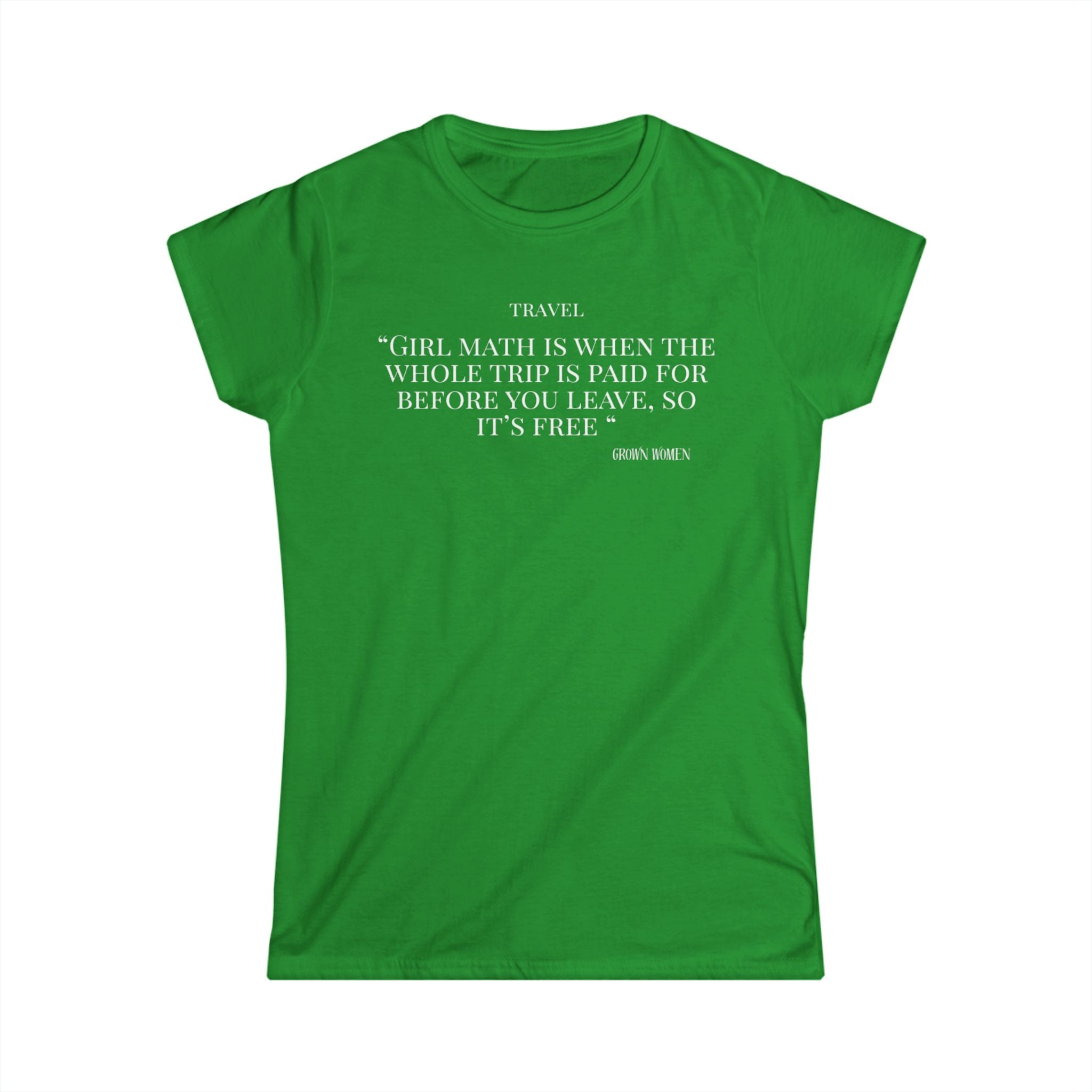Women's Softstyle Fitted T Shirt - Travel Math