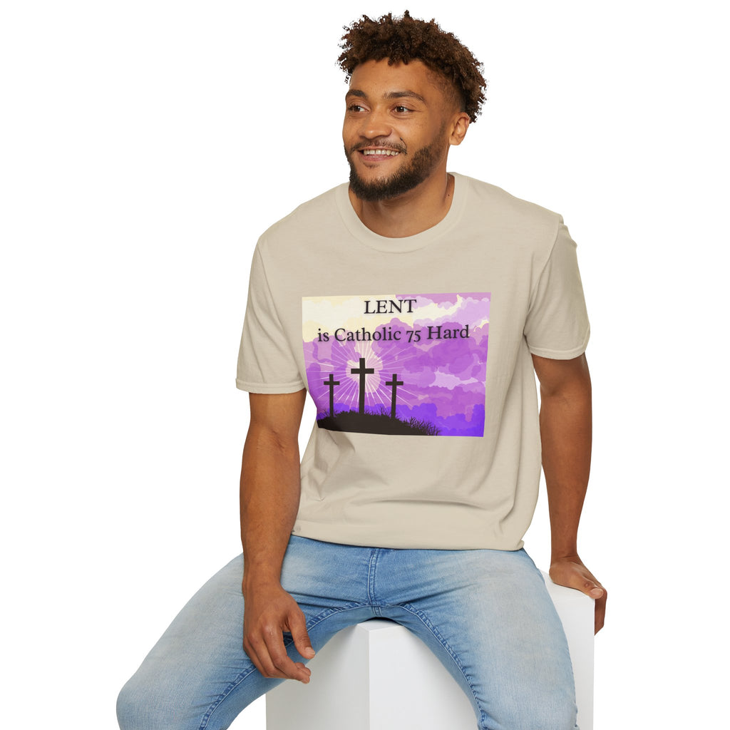Relaxed Soft Tee Men & Women - Colorful Lent is Catholic 75 Hard