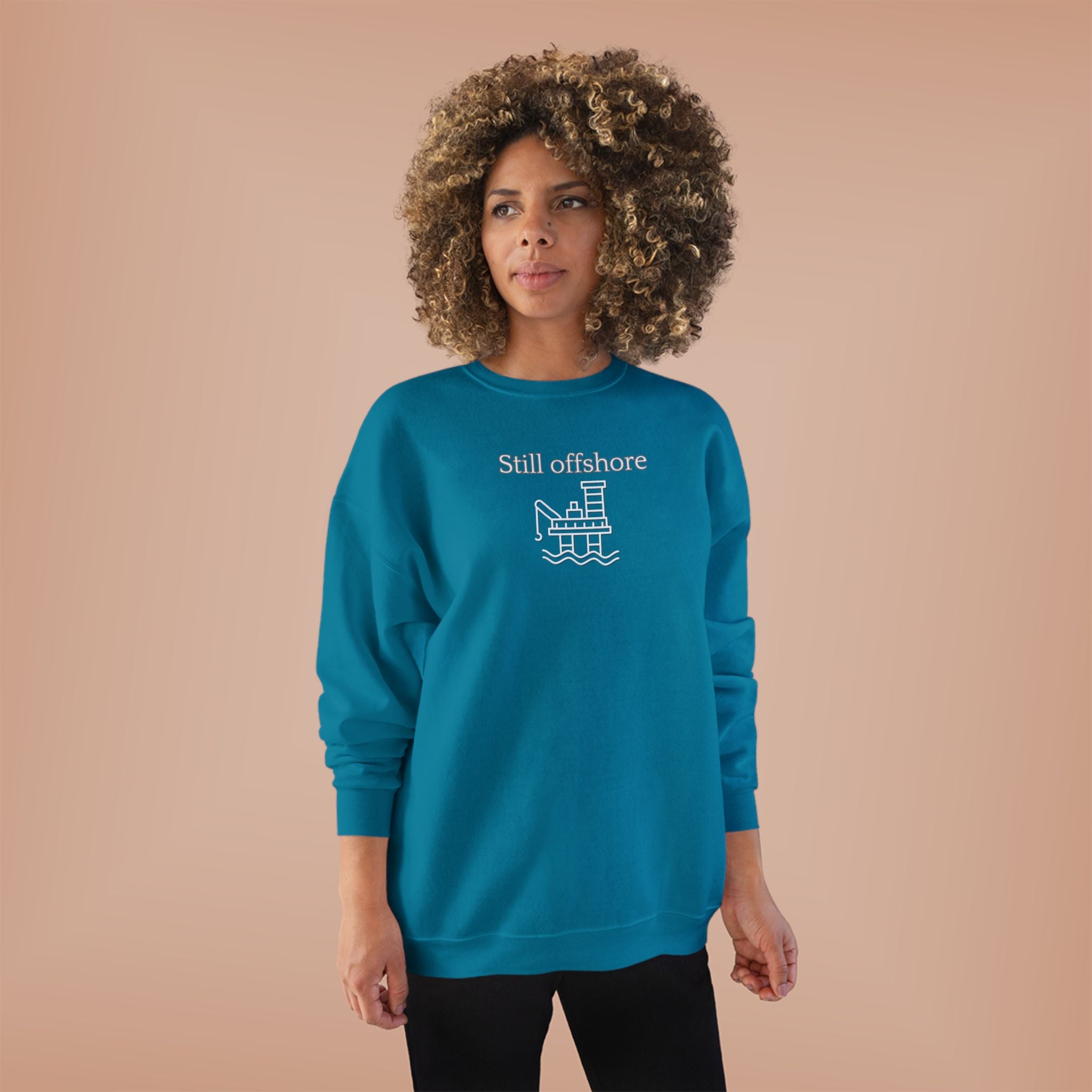 Relaxed Soft Ladies Sweatshirt - He's Offshore - oilfield