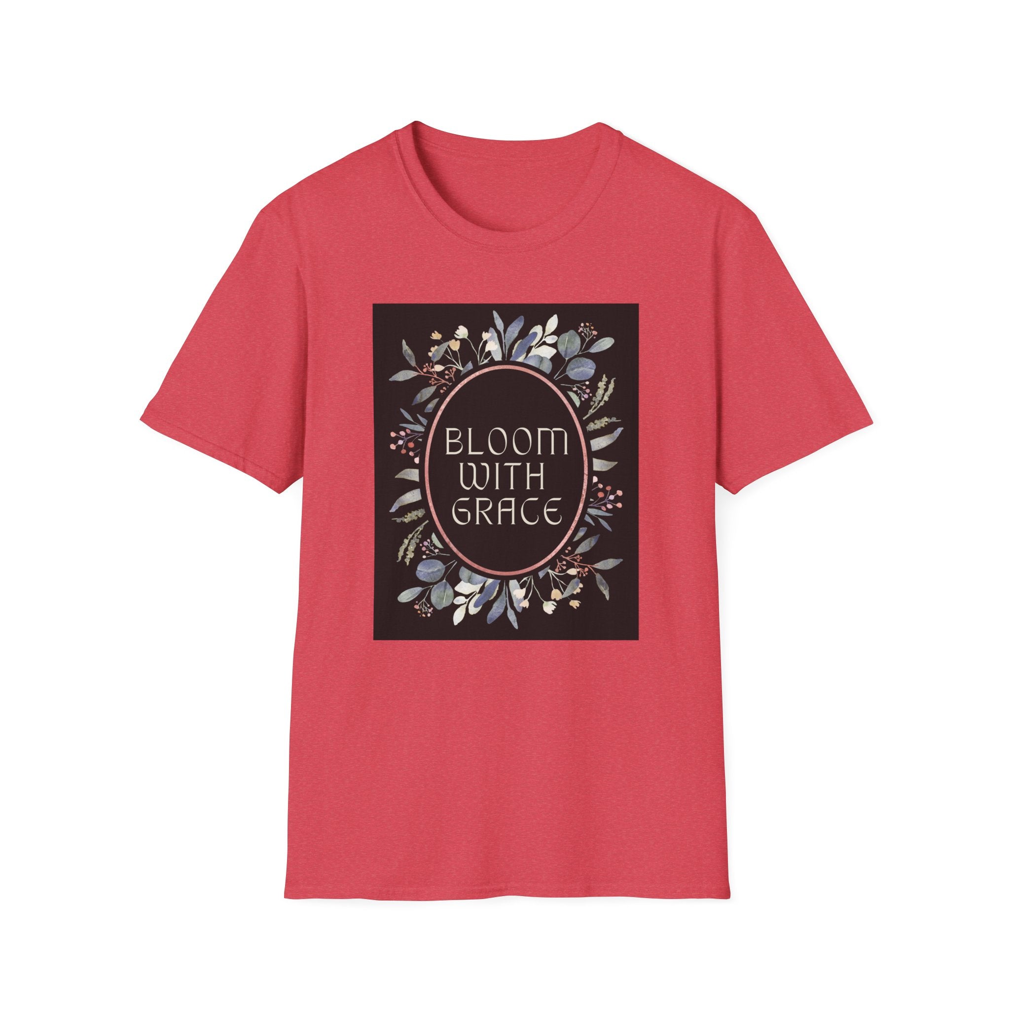 Women's Relaxed Tee - Bloom with Grace Back flowers