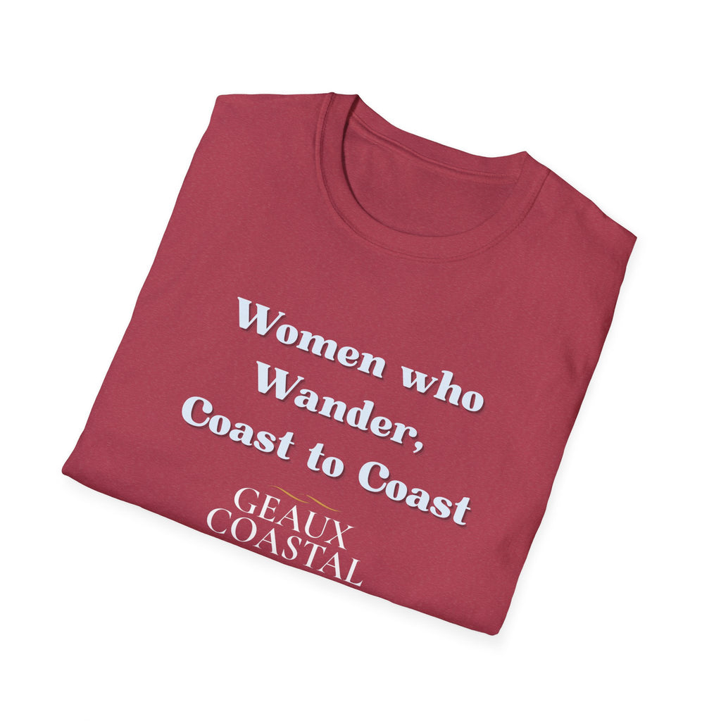 Women Soft Relaxed Tee - Women who wander coast to coast