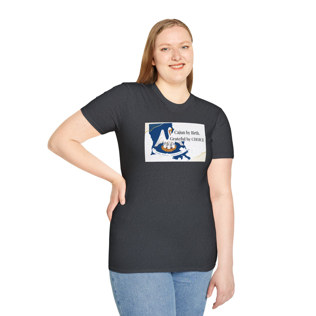 Soft Relaxed Tee Men and Women - Cajun By Birth Grateful by Choice