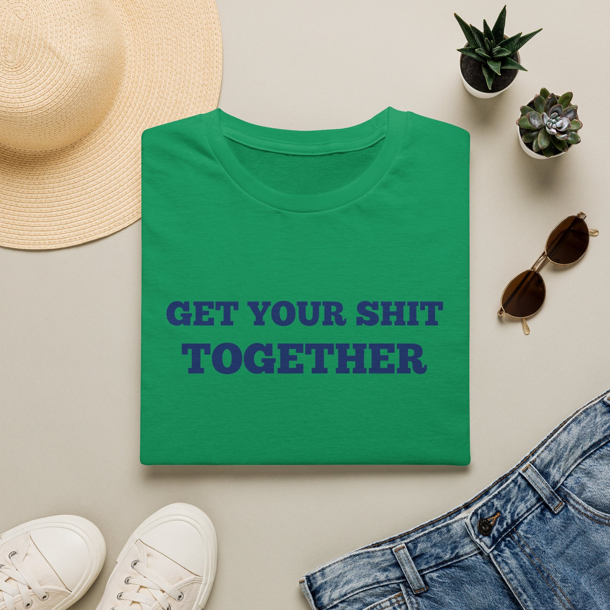 Men and Women  Softstyle T-Shirt Regular Soft Tee - Get your shit together