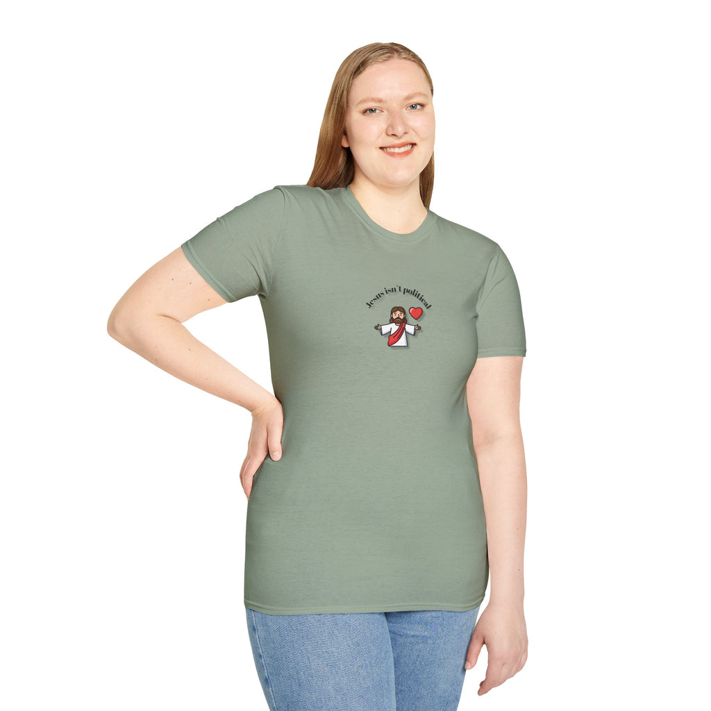Relaxed Men & Women Soft Tee - Jesus isn't political