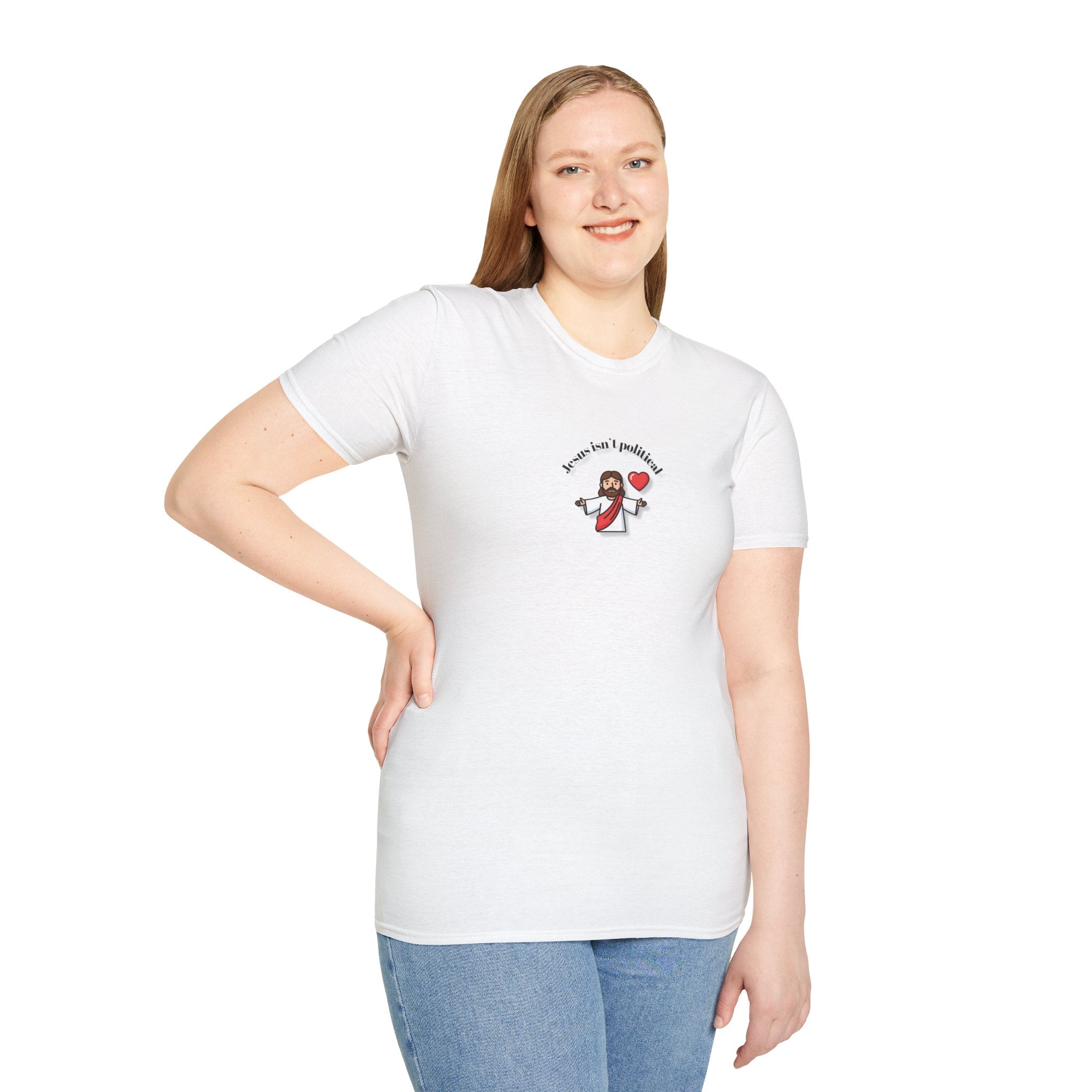 Relaxed Men & Women Soft Tee - Jesus isn't political