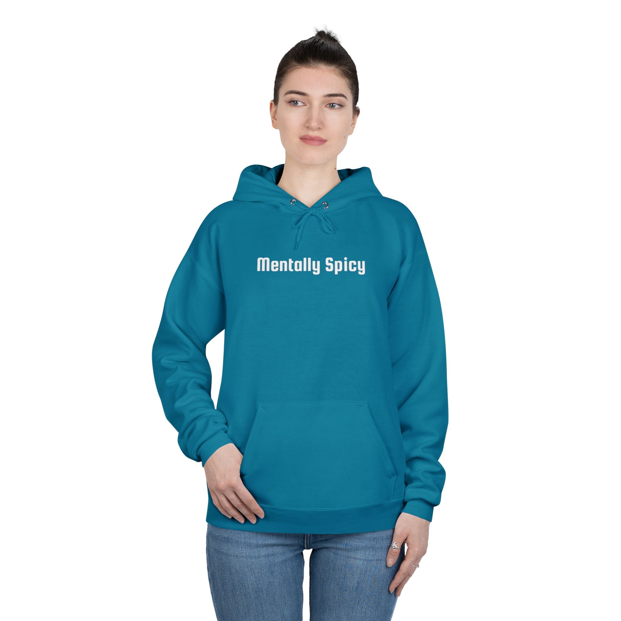 Men and Women - Relaxed - Pullover Hoodie Sweatshirt - Mentally Spicy Dark Colors