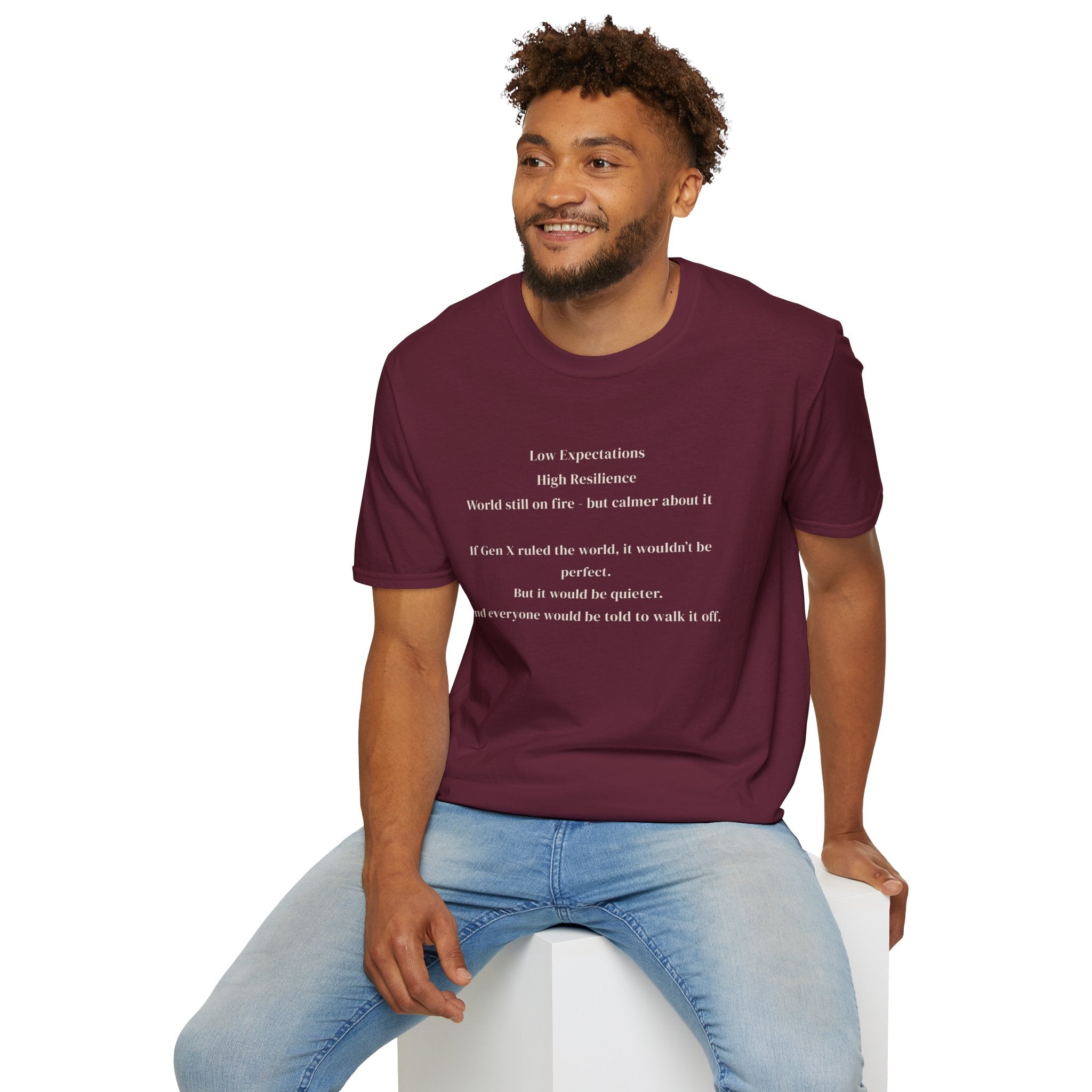 Men's soft tee - Low Expectations  Gen x