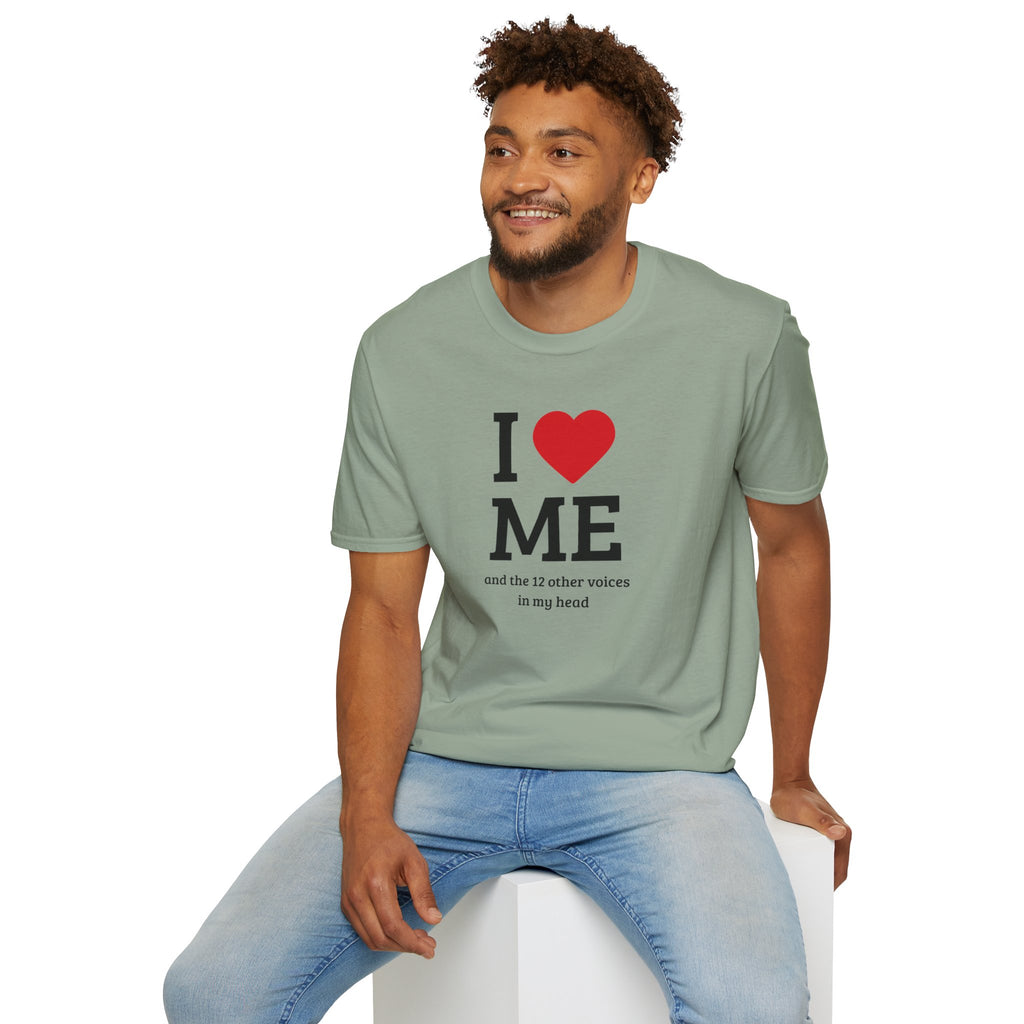 Soft Flexible Tee - Men and Women - I love me and the 12 other voices