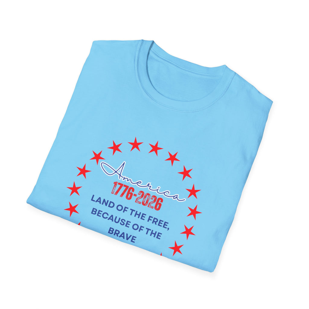 Relaxed Soft Tee- Men and Women - Home of the Free because of the brave