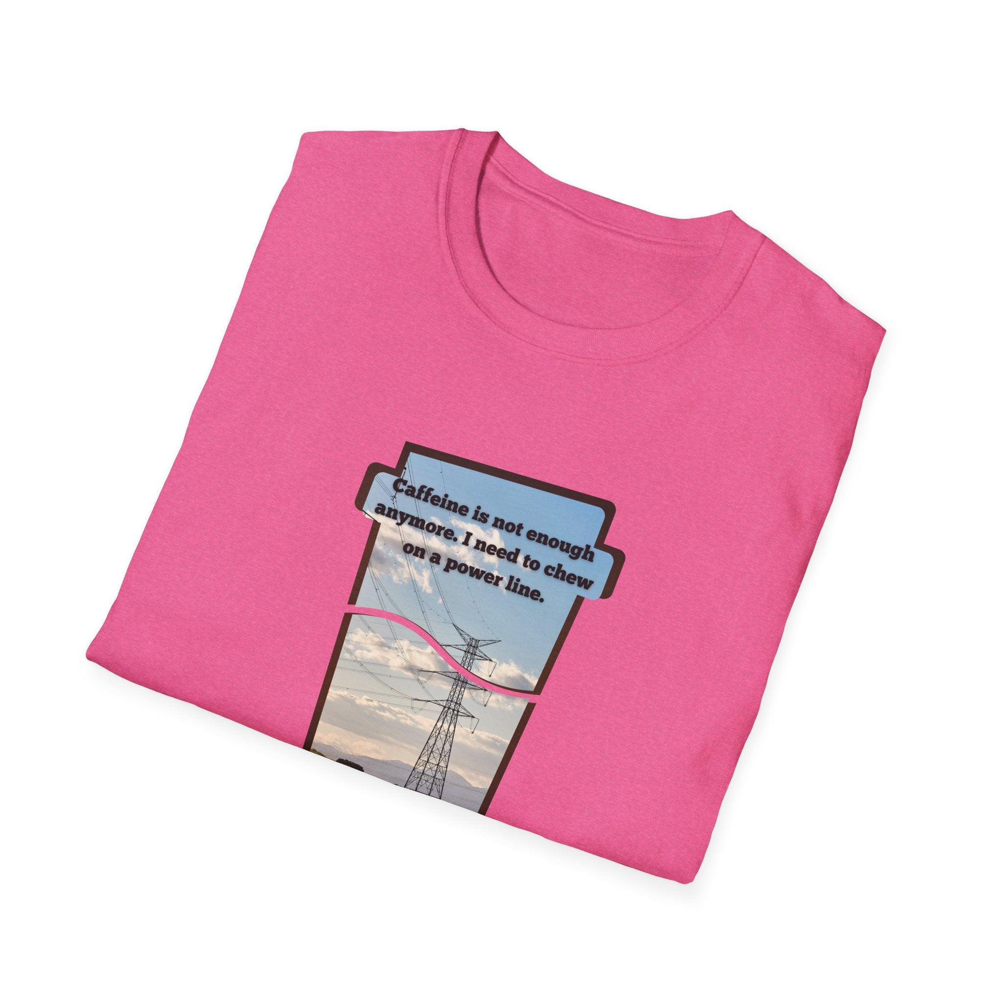Relaxed Soft T Shirt - Men and Women - Chew on a power line