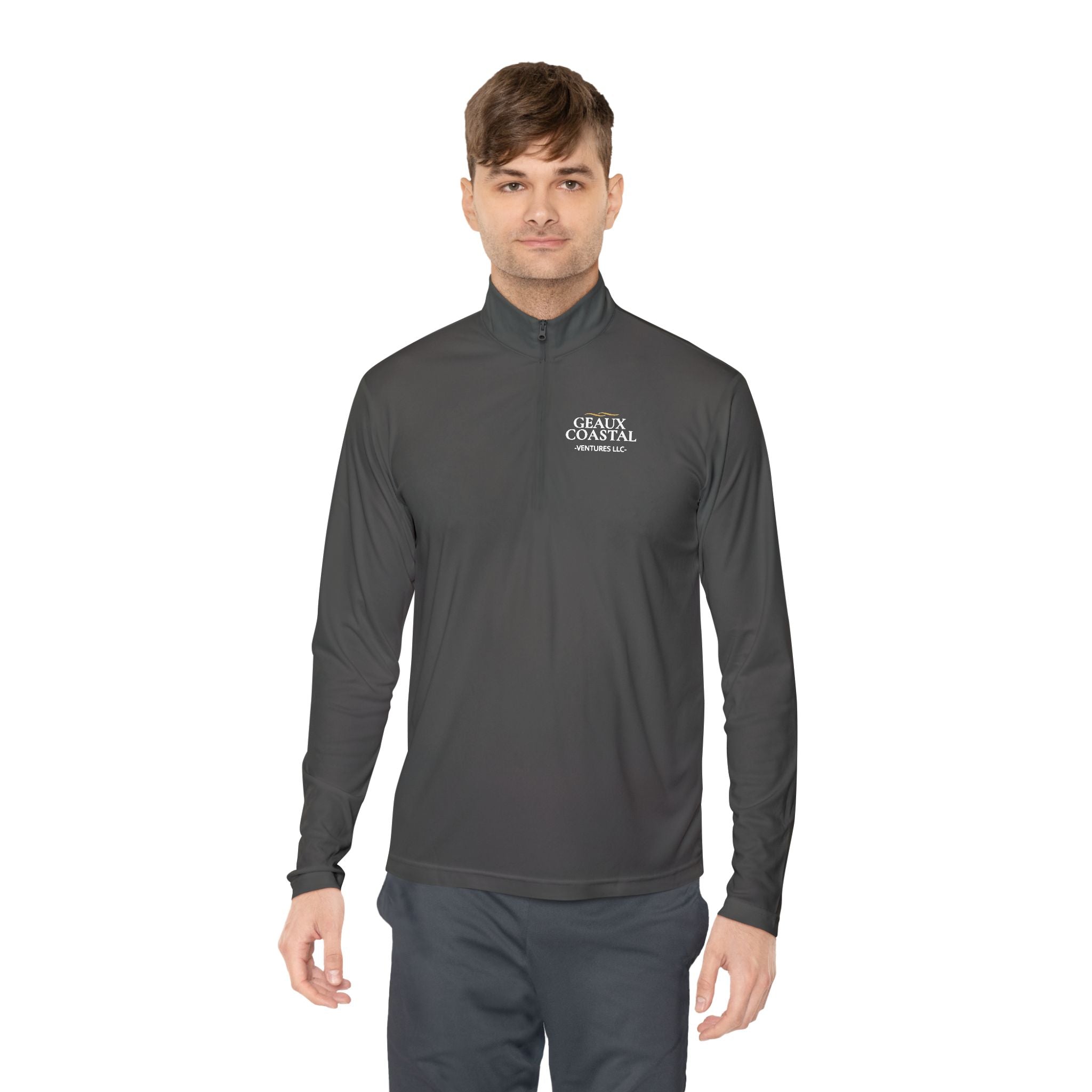 Fishing Quarter-Zip Pullover (Men & Women) -"Geaux Coastal" - Lightweight