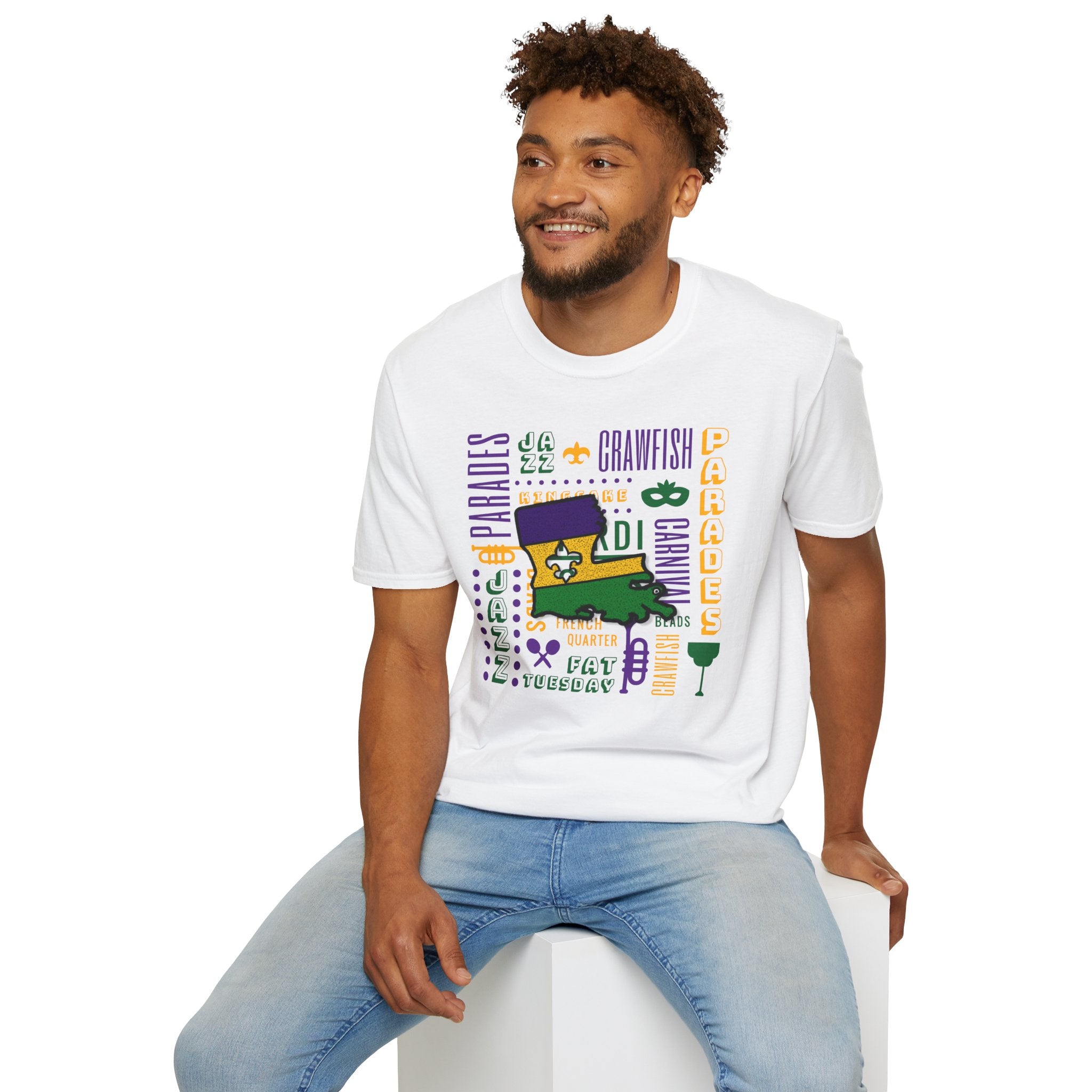 Relaxed Soft T Shirt - Men and Women - louisiana