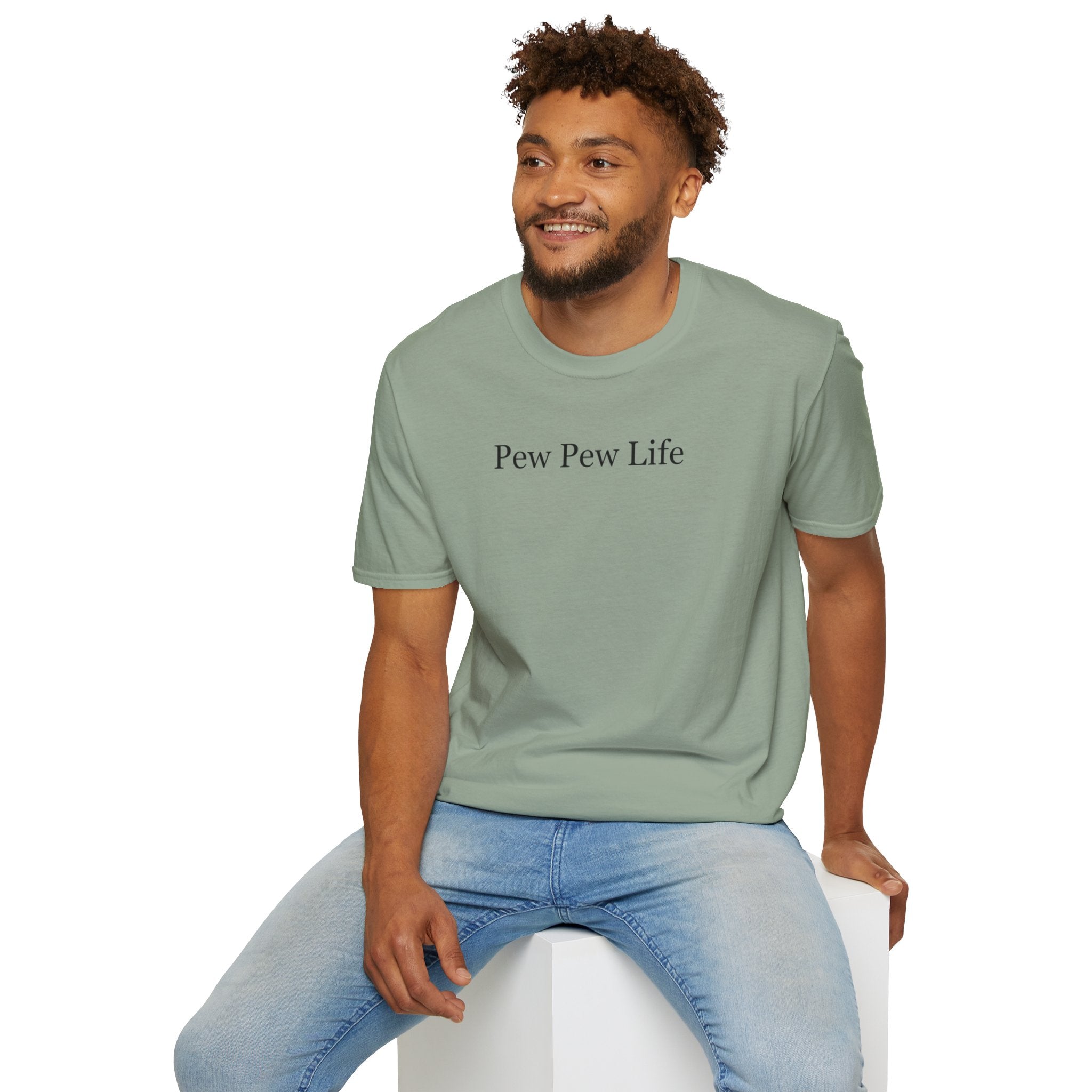 Relaxed Men's Tee - Pew Pew Life