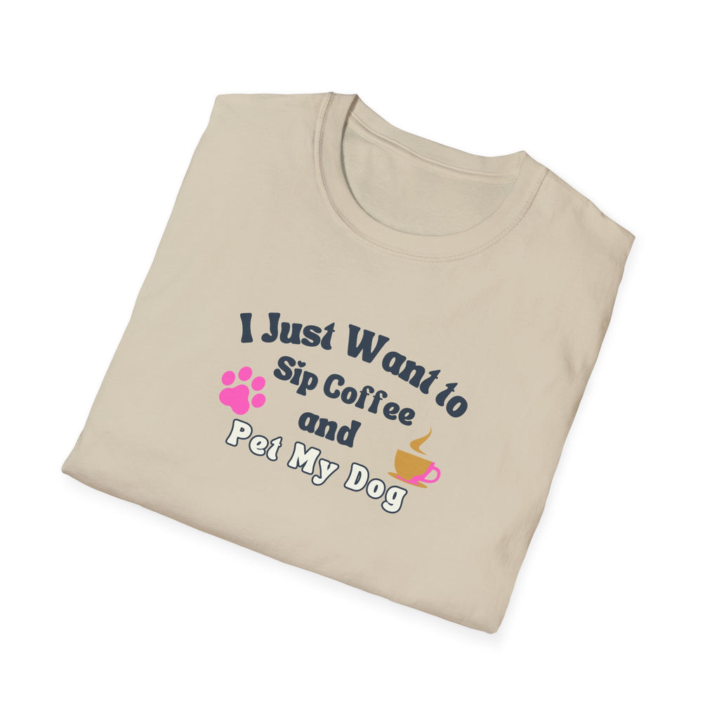 Women's Soft Relaxed Tee - Coffee and Dogs