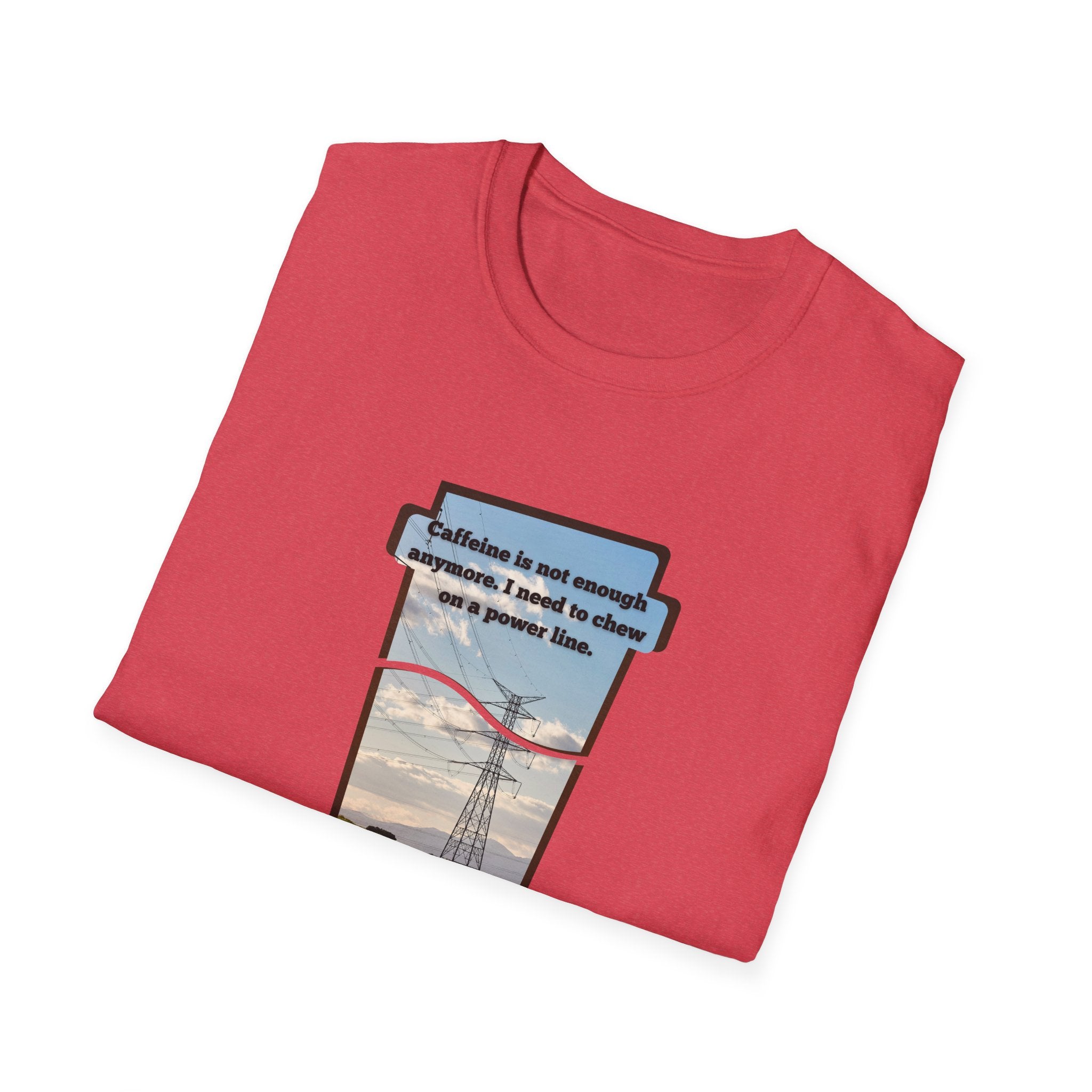 Relaxed Soft T Shirt - Men and Women - Chew on a power line