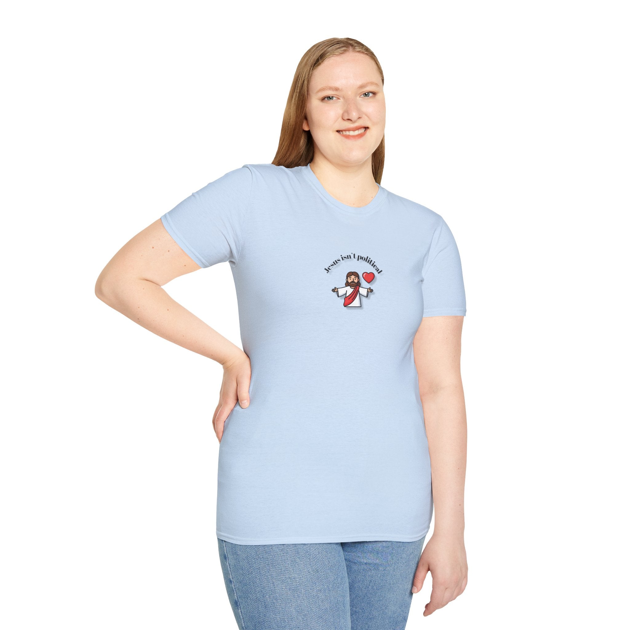 Relaxed Men & Women Soft Tee - Jesus isn't political