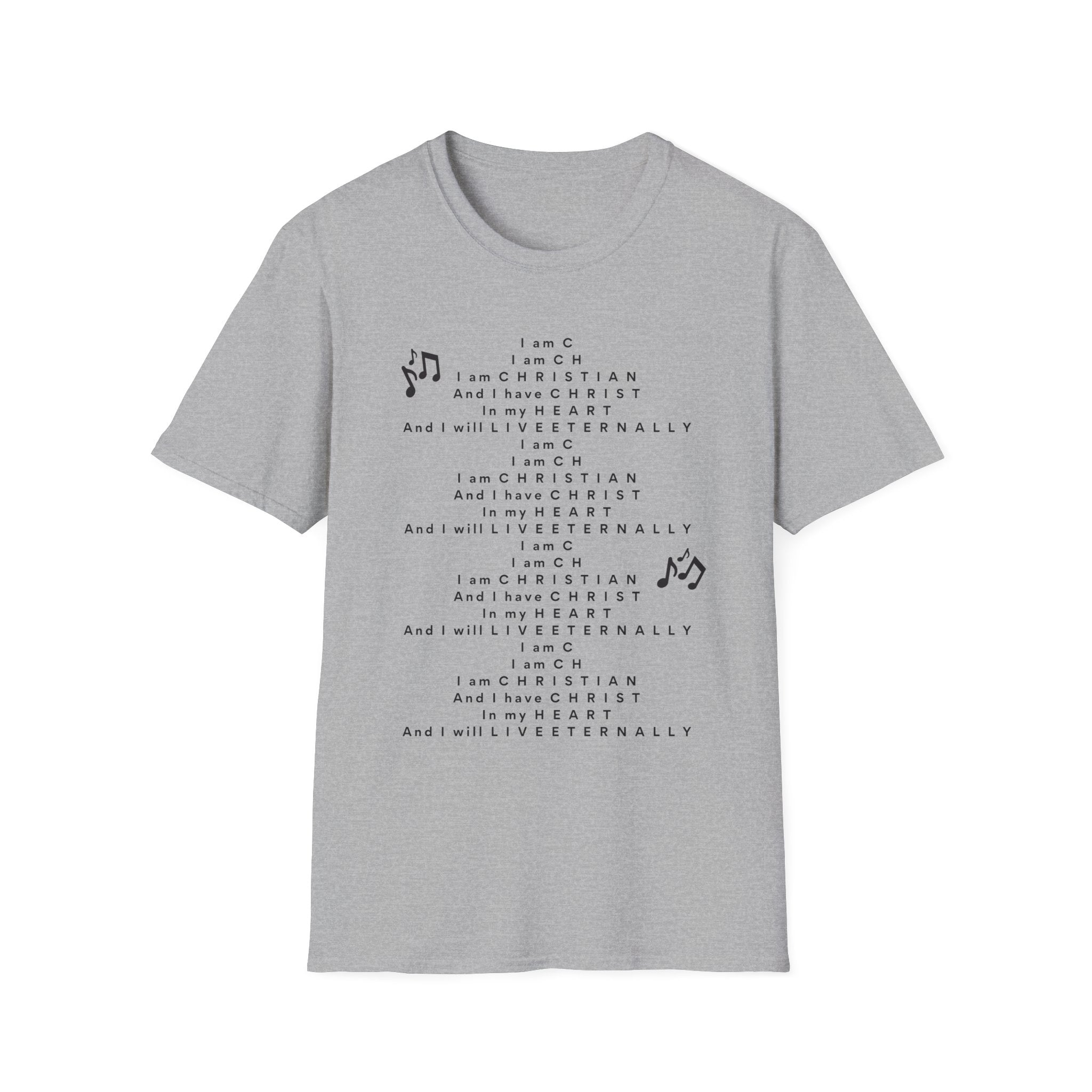 Men & Woman Softstyle T-Shirt - "C-h-r-i-s-t-i-a-n" "Song"