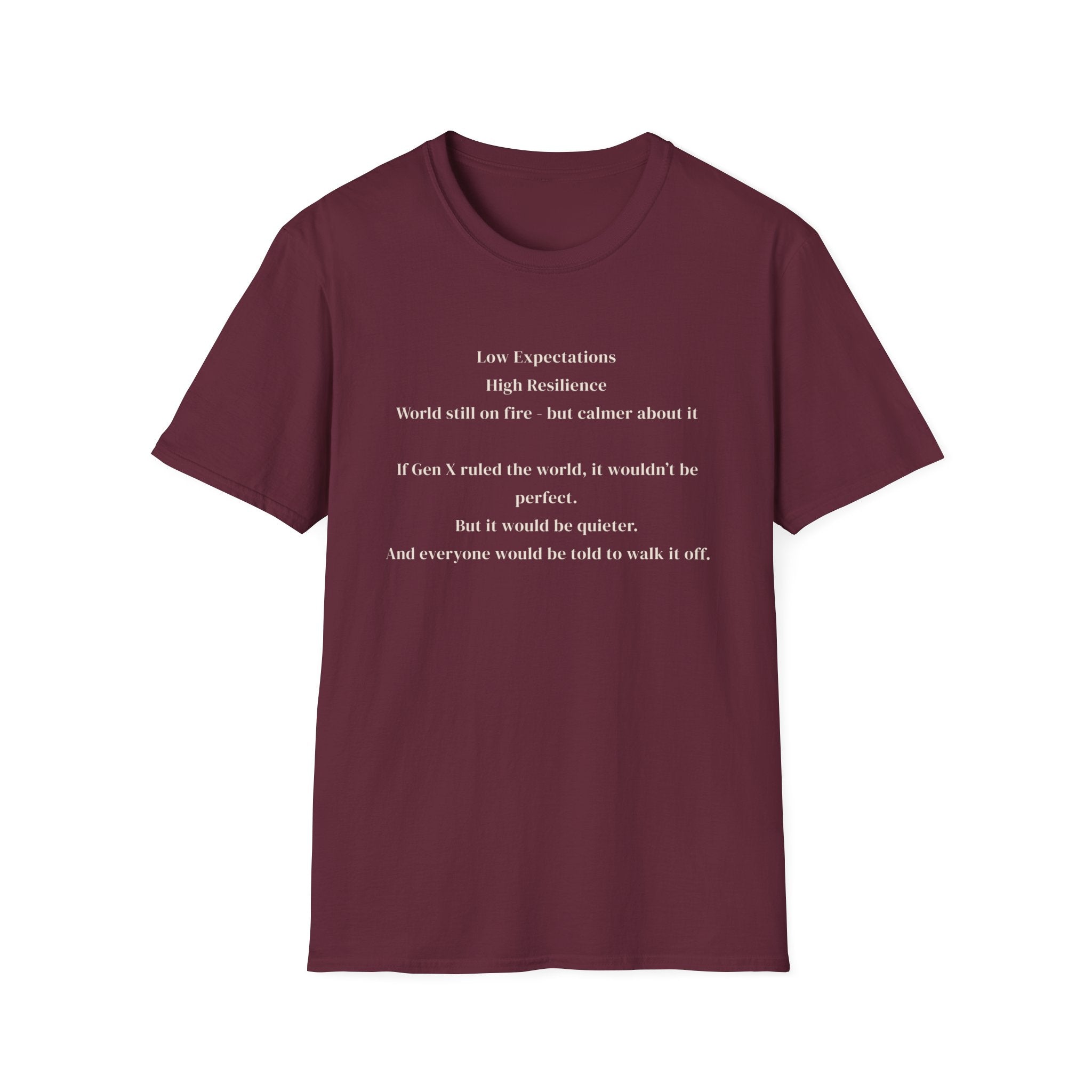 Men's soft tee - Low Expectations  Gen x