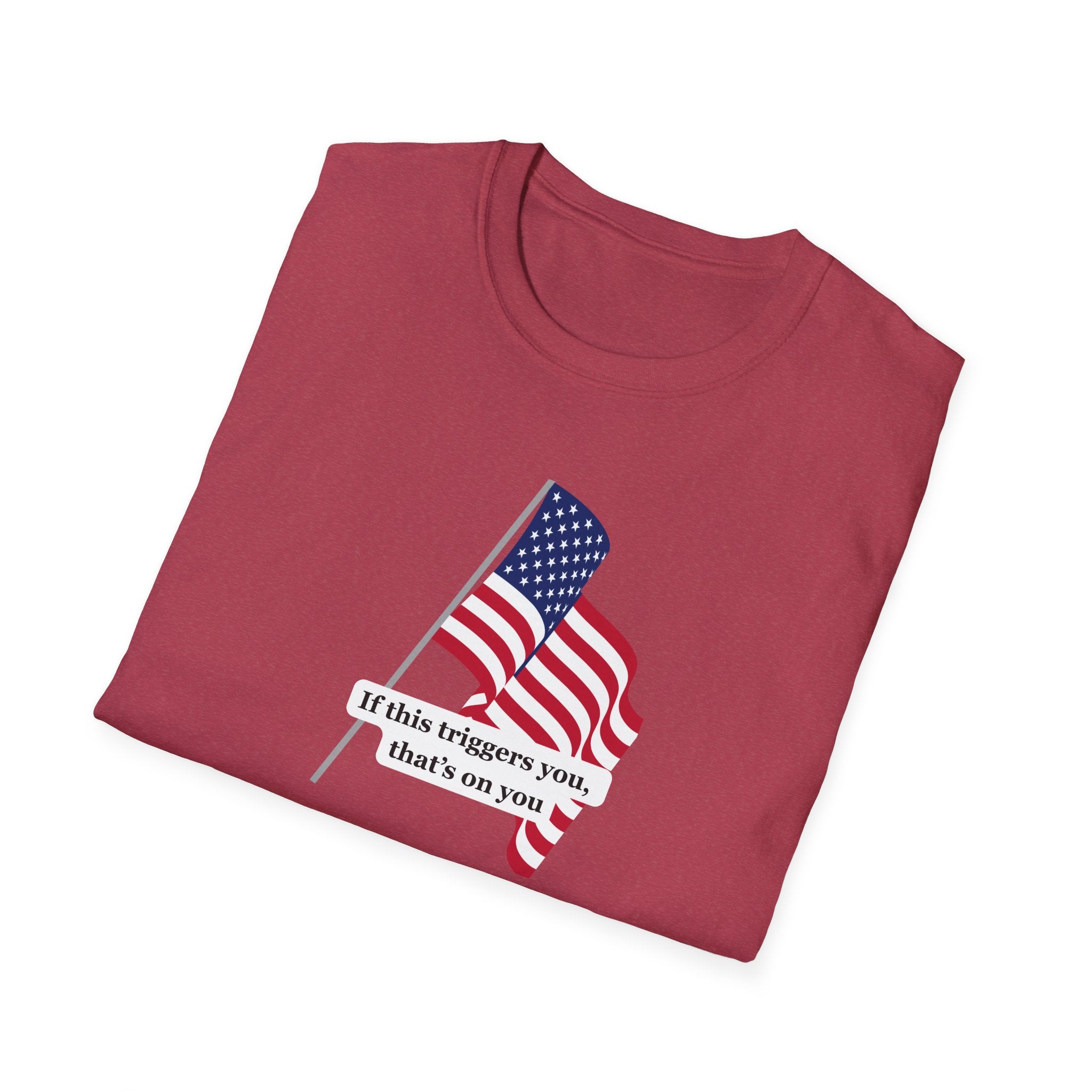 Relaxed Mens Soft Tee - Trigger by the flag