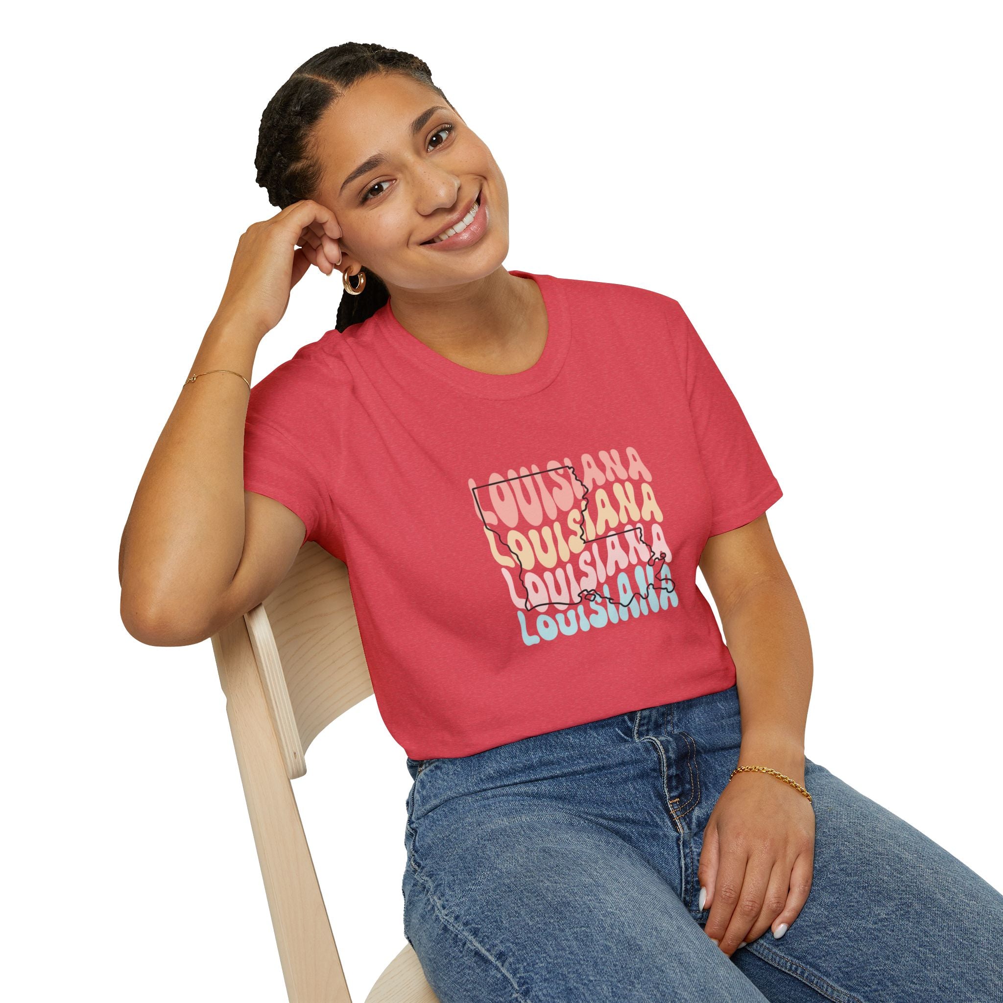 Womens Soft Relaxed Tee - Louisiana