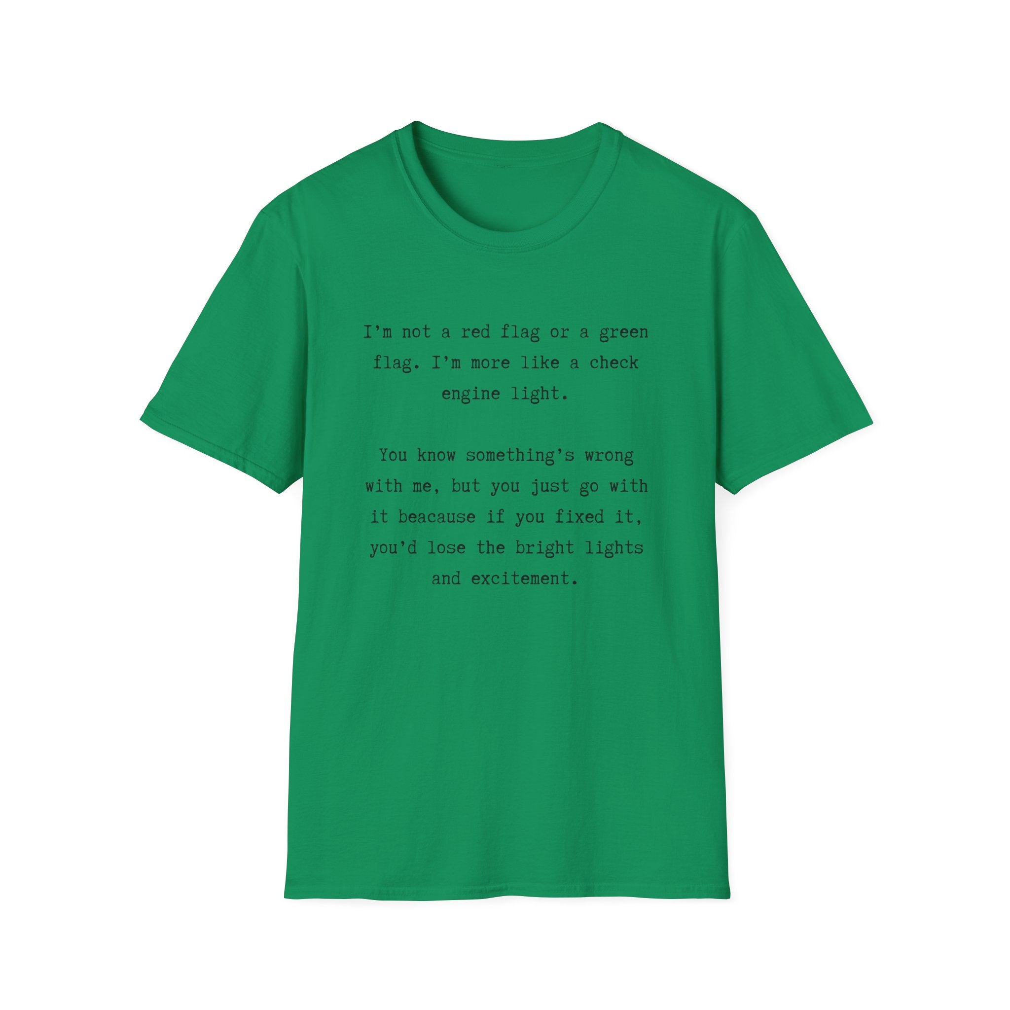 Men and Women Soft Relaxed T Shirts - Green light