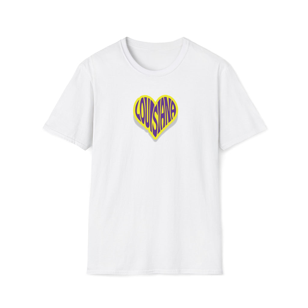 Relaxed Soft Woman's tee - Louisiana heart
