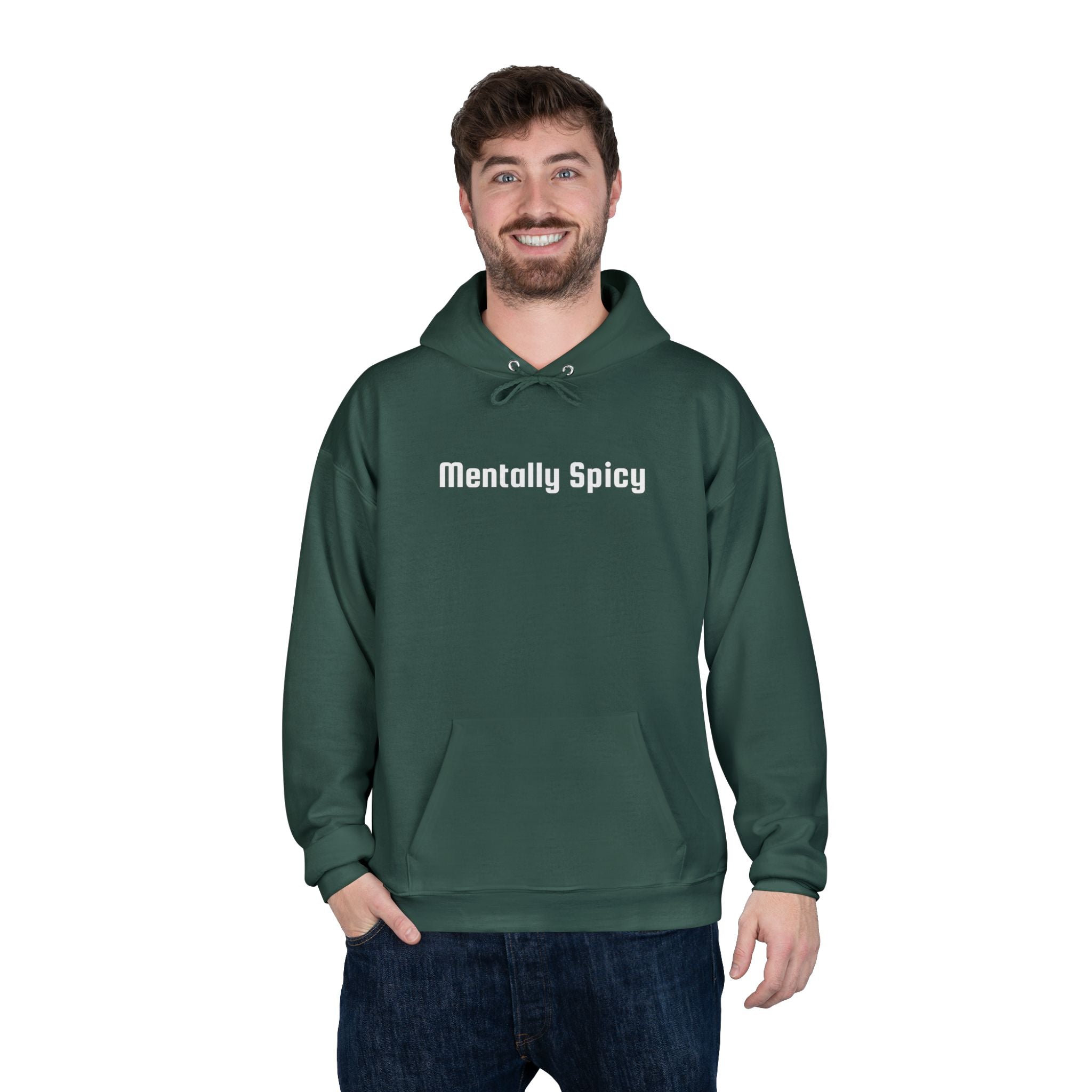 Men and Women - Relaxed - Pullover Hoodie Sweatshirt - Mentally Spicy Dark Colors