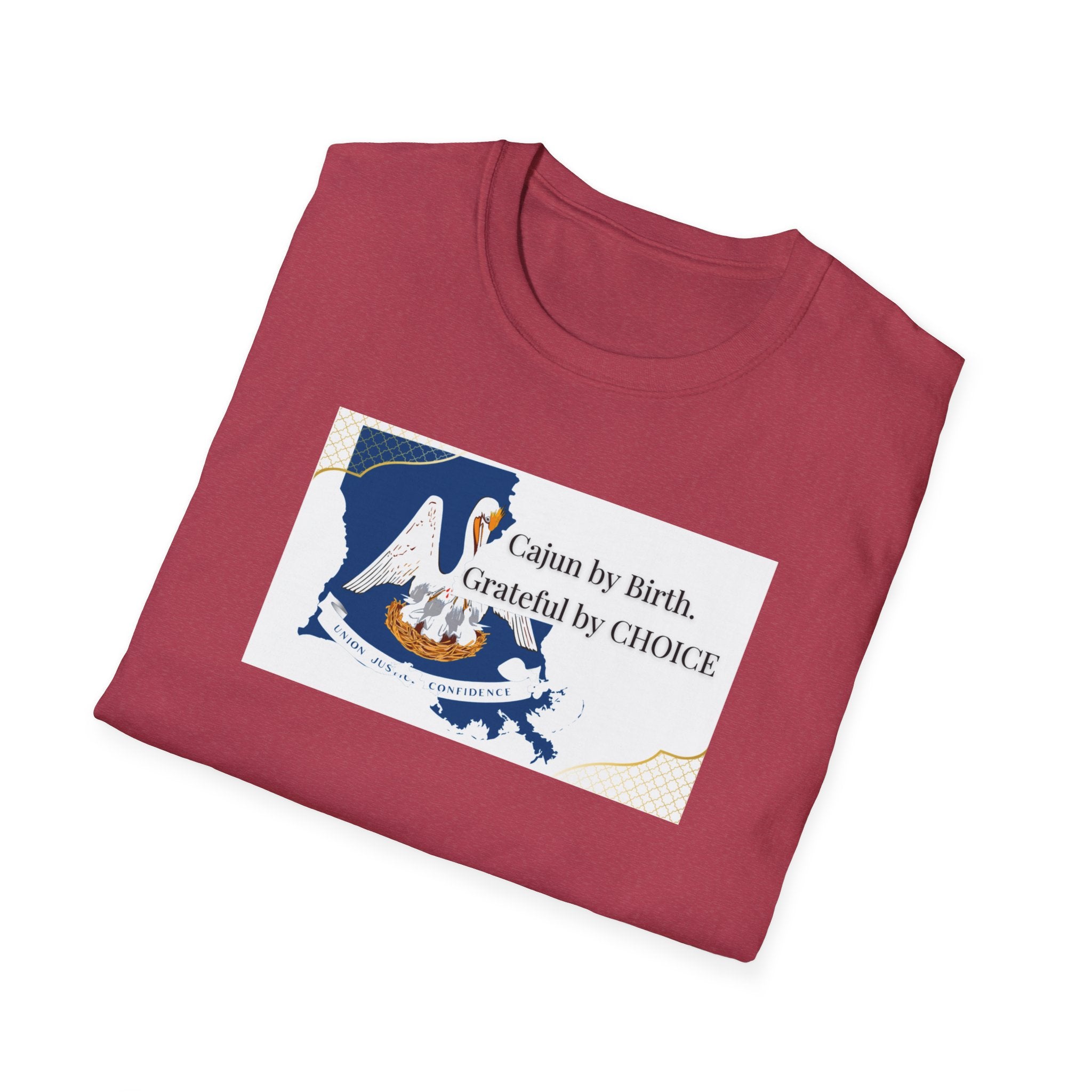 Soft Relaxed Tee Men and Women - Cajun By Birth Grateful by Choice