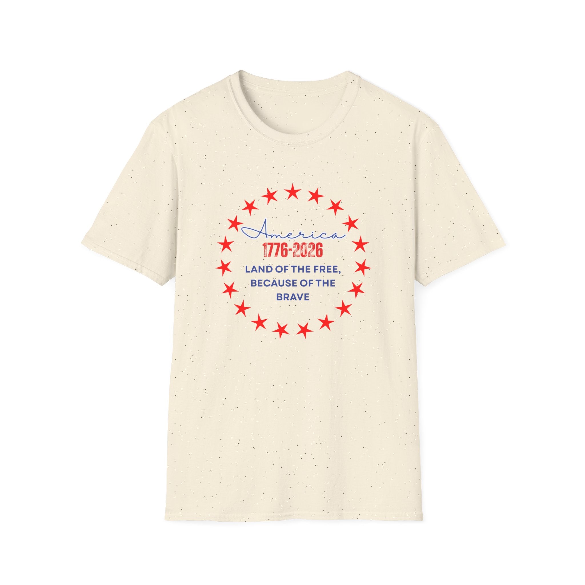 Relaxed Soft Tee- Men and Women - Home of the Free because of the brave