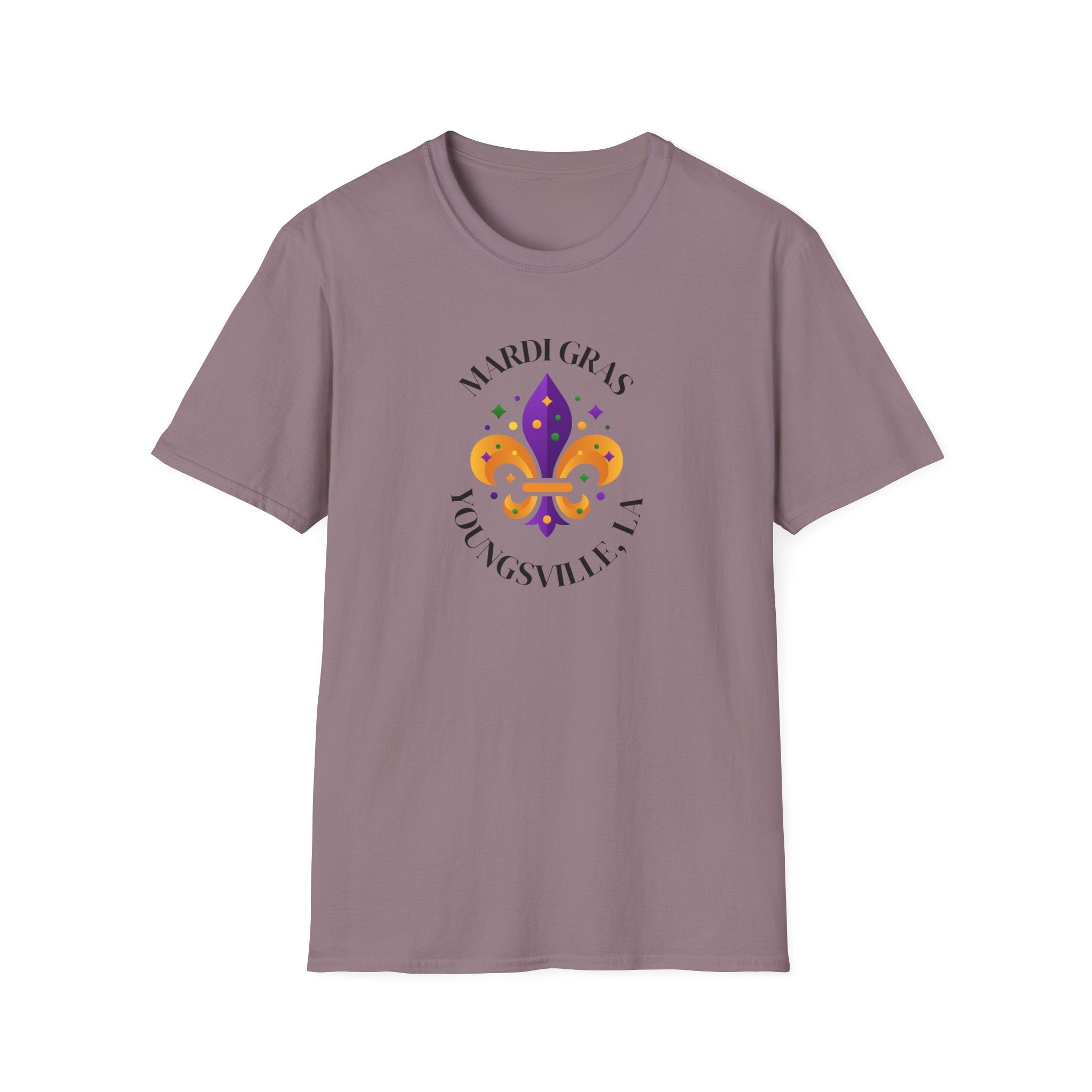 Relaxed Soft Tee for Men and Women Mardi Grad Youngsville La
