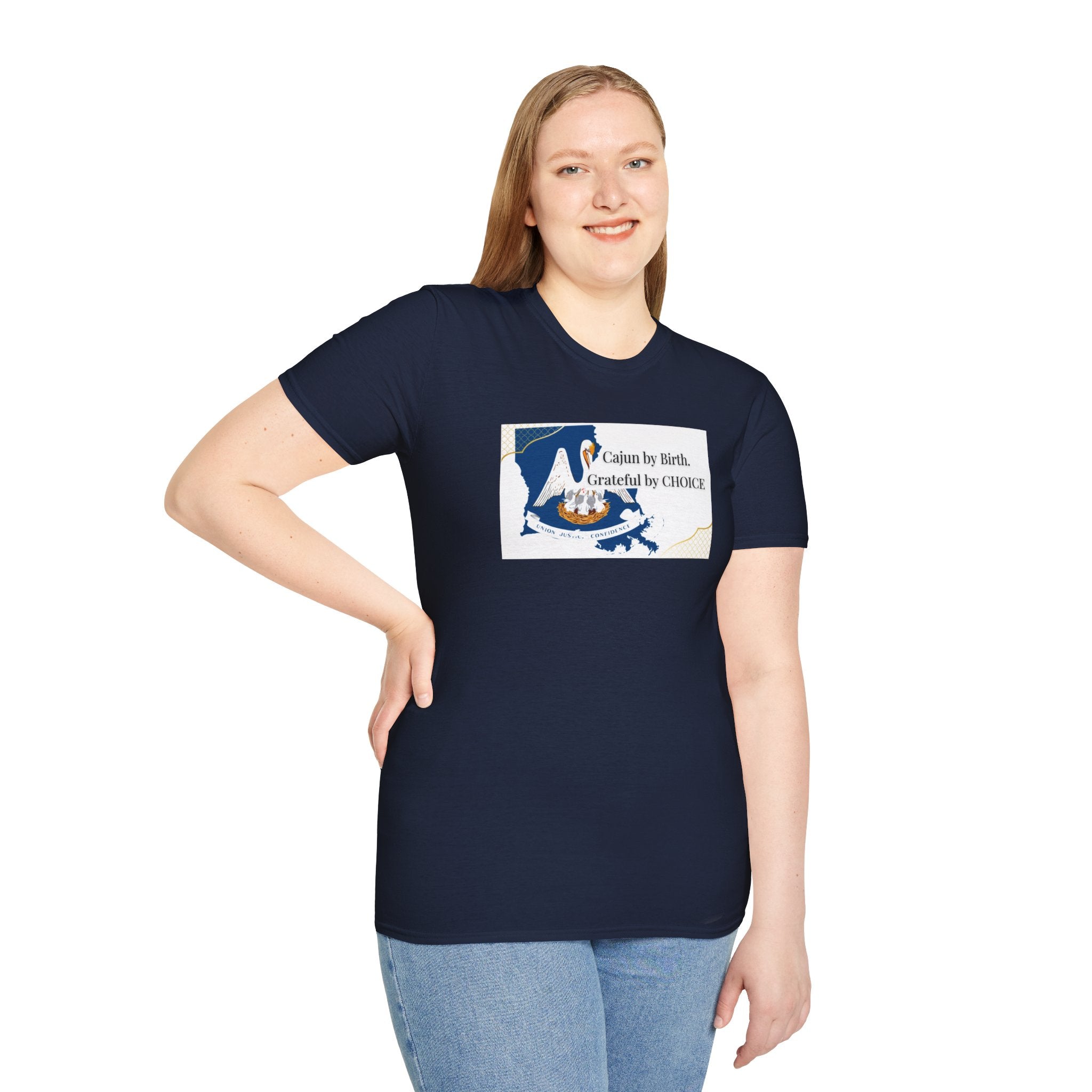 Soft Relaxed Tee Men and Women - Cajun By Birth Grateful by Choice