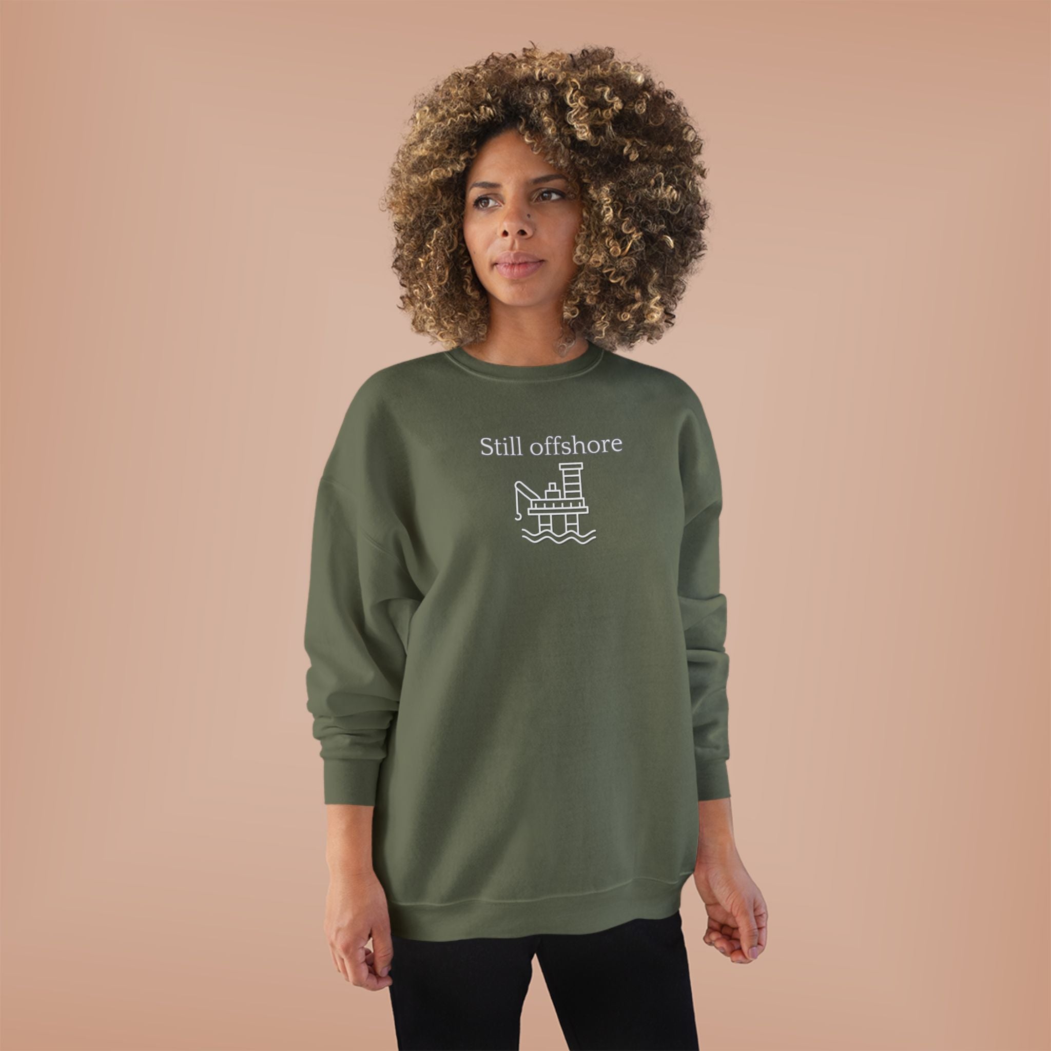 Relaxed Soft Ladies Sweatshirt - He's Offshore - oilfield