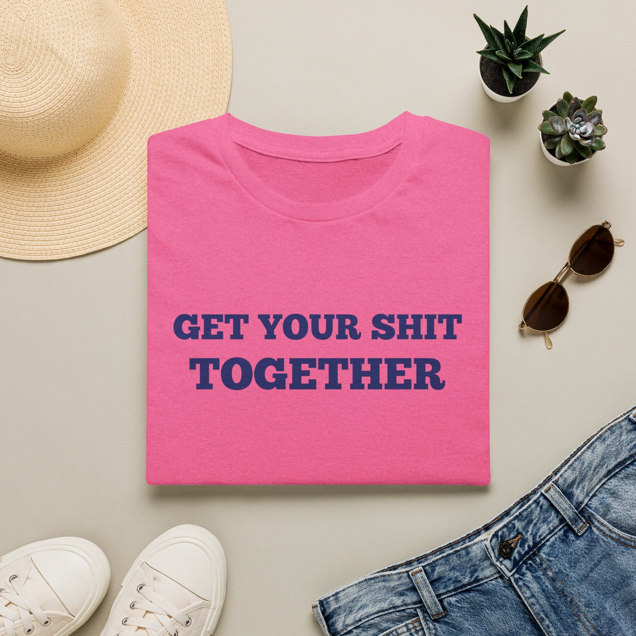 Men and Women  Softstyle T-Shirt Regular Soft Tee - Get your shit together