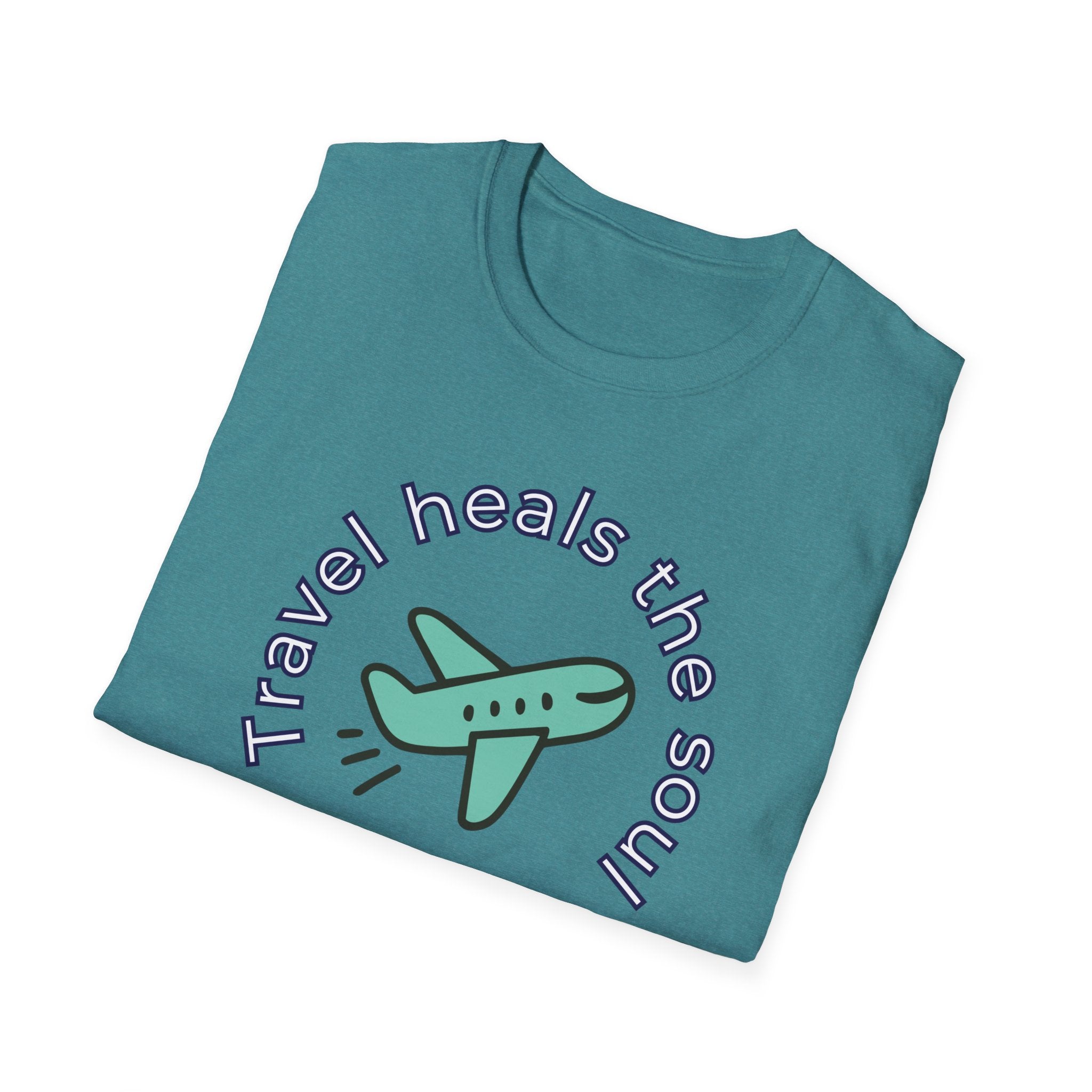 Comfty Woman's  Softstyle T-Shirt - "Travel"  "Heals The Soul"